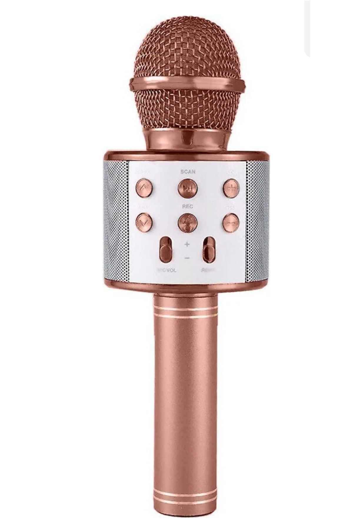 Subzero Tv50 Karaoke Mikrofon (TÜRKÇE SESLENDİRME) Karaoke Mikrofon Rose Gold Speaker Bluetooth