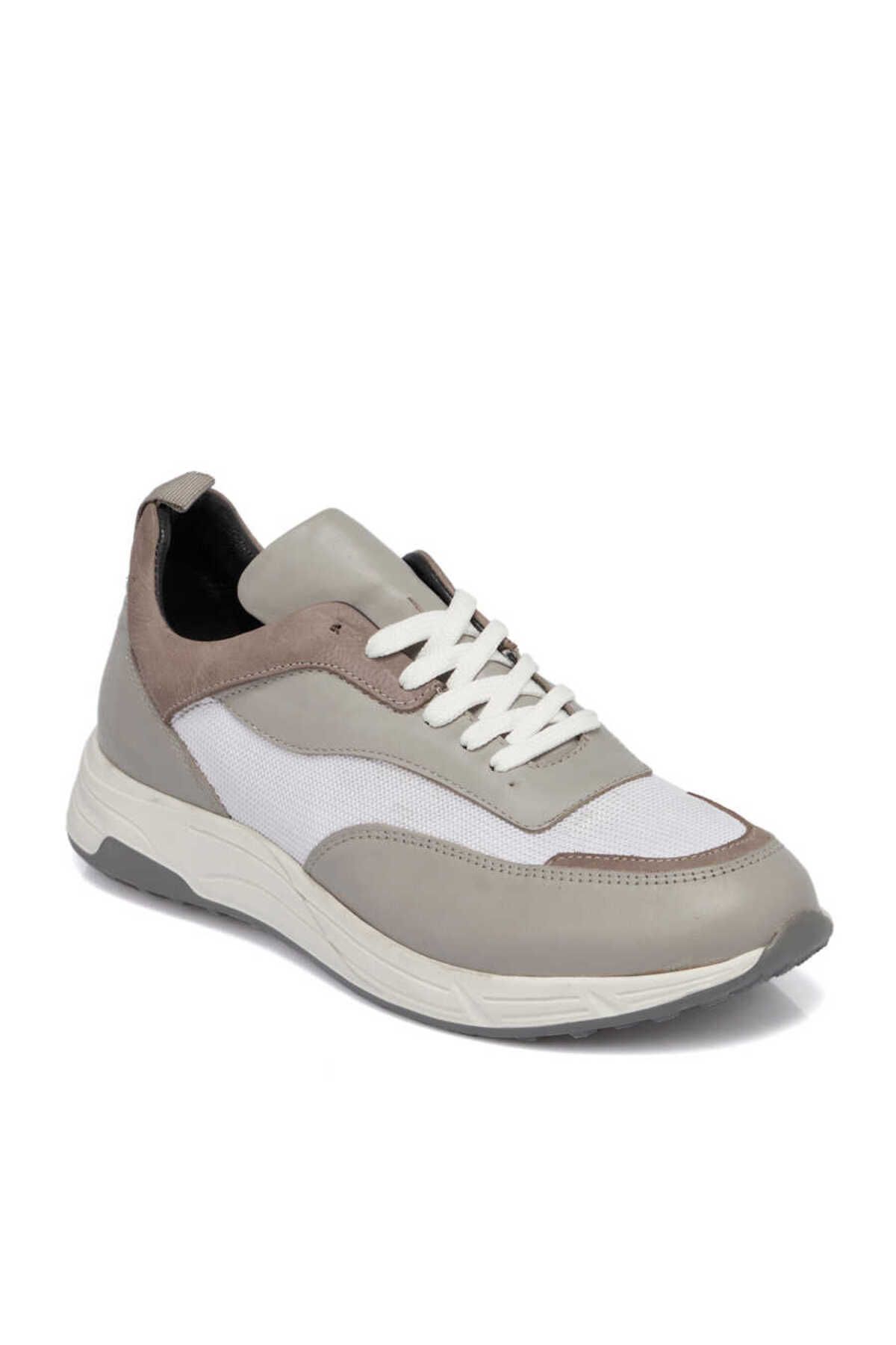 Tergan Beyaz Deri Erkek Sneaker - E22I1AY55709-A26