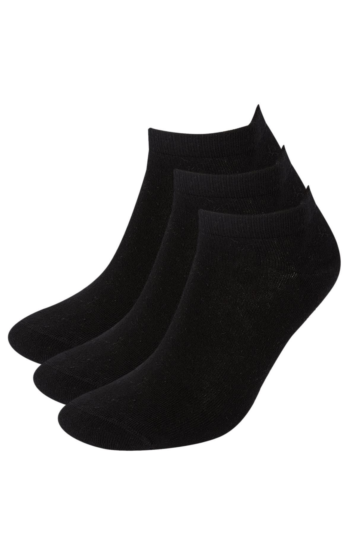 Defacto Erkek Pamuklu 3lü Kısa Çorap S3904azns