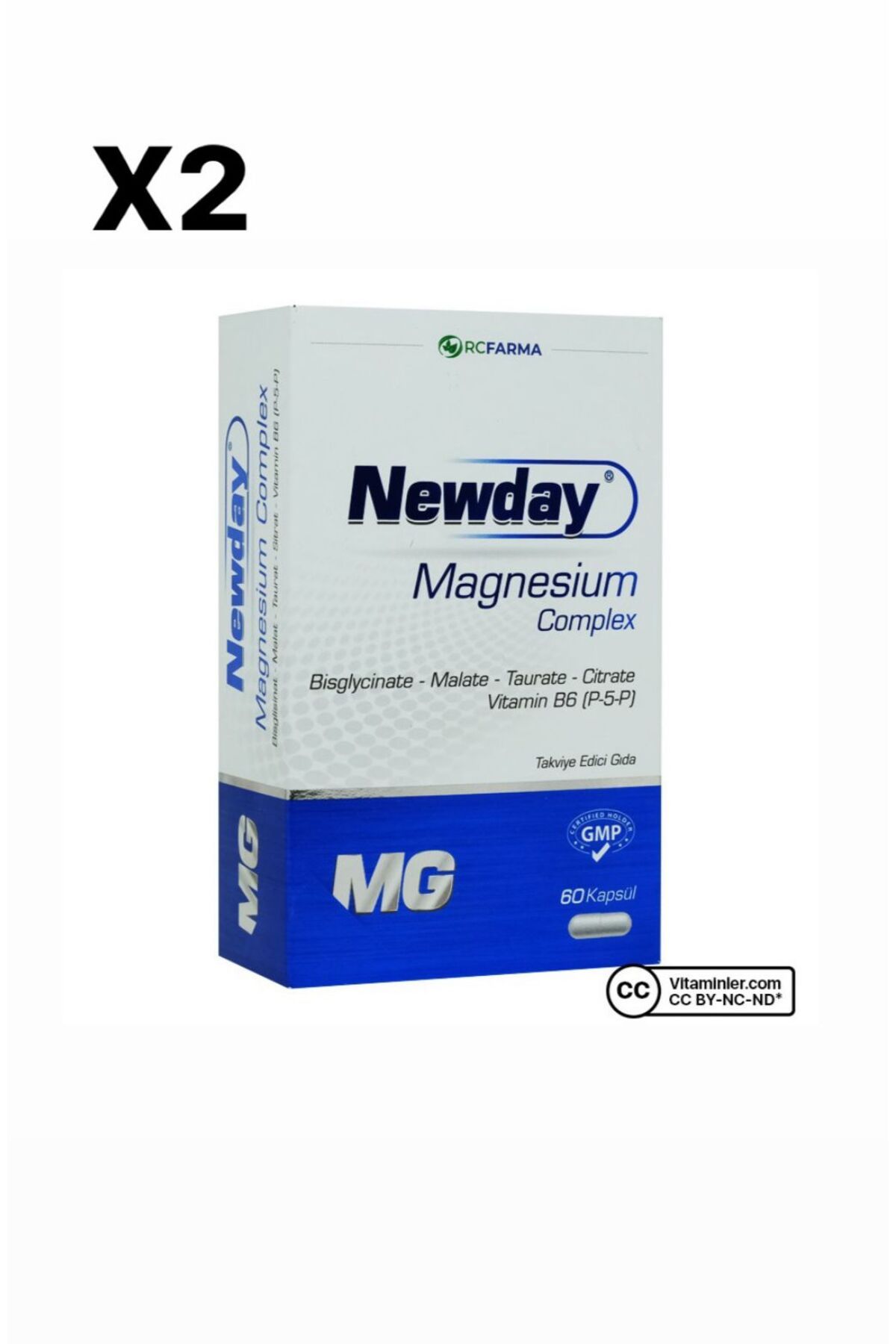 Rcfarma Newday Magnezyum Complex 60 Kapsül 2'Lİ SET
