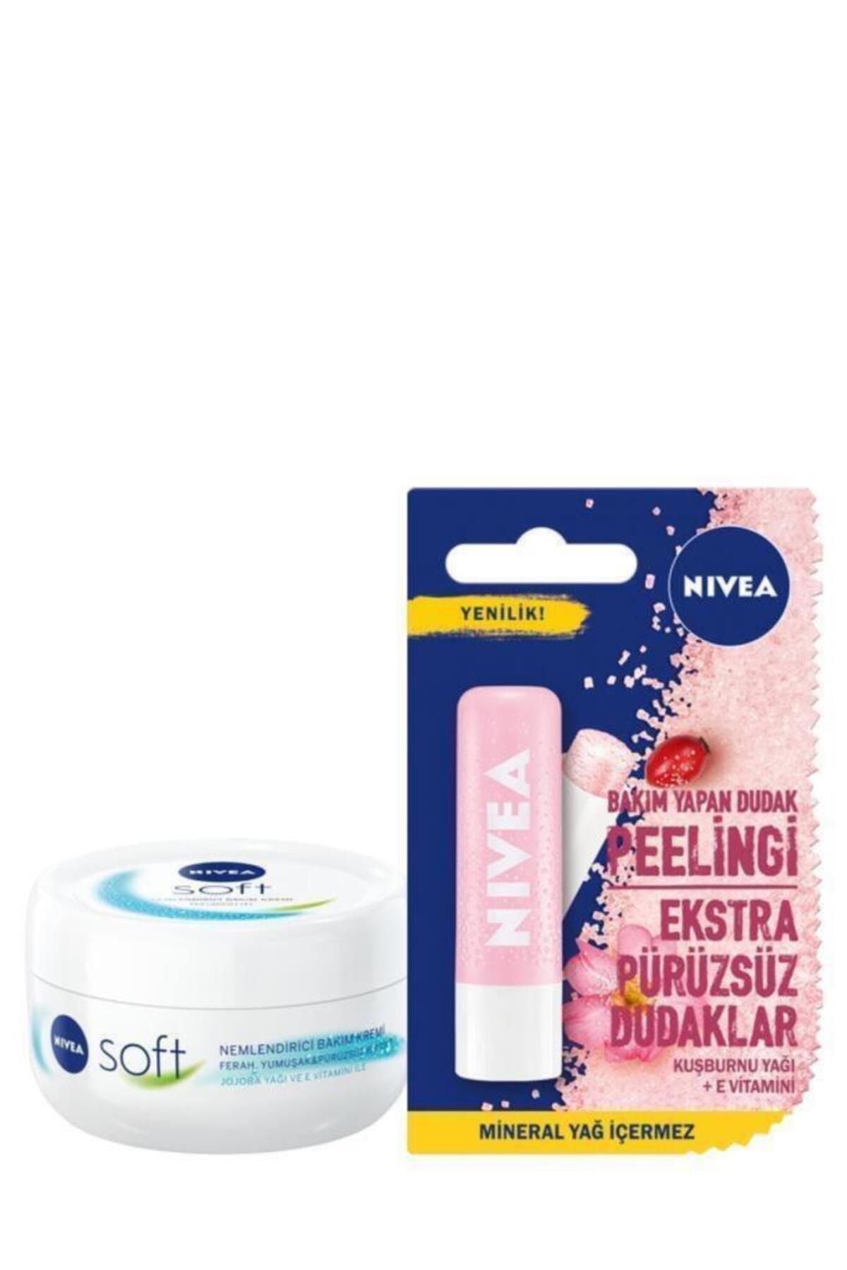 NIVEA Soft 200 Ml + Kuşburnu Lip Peeling
