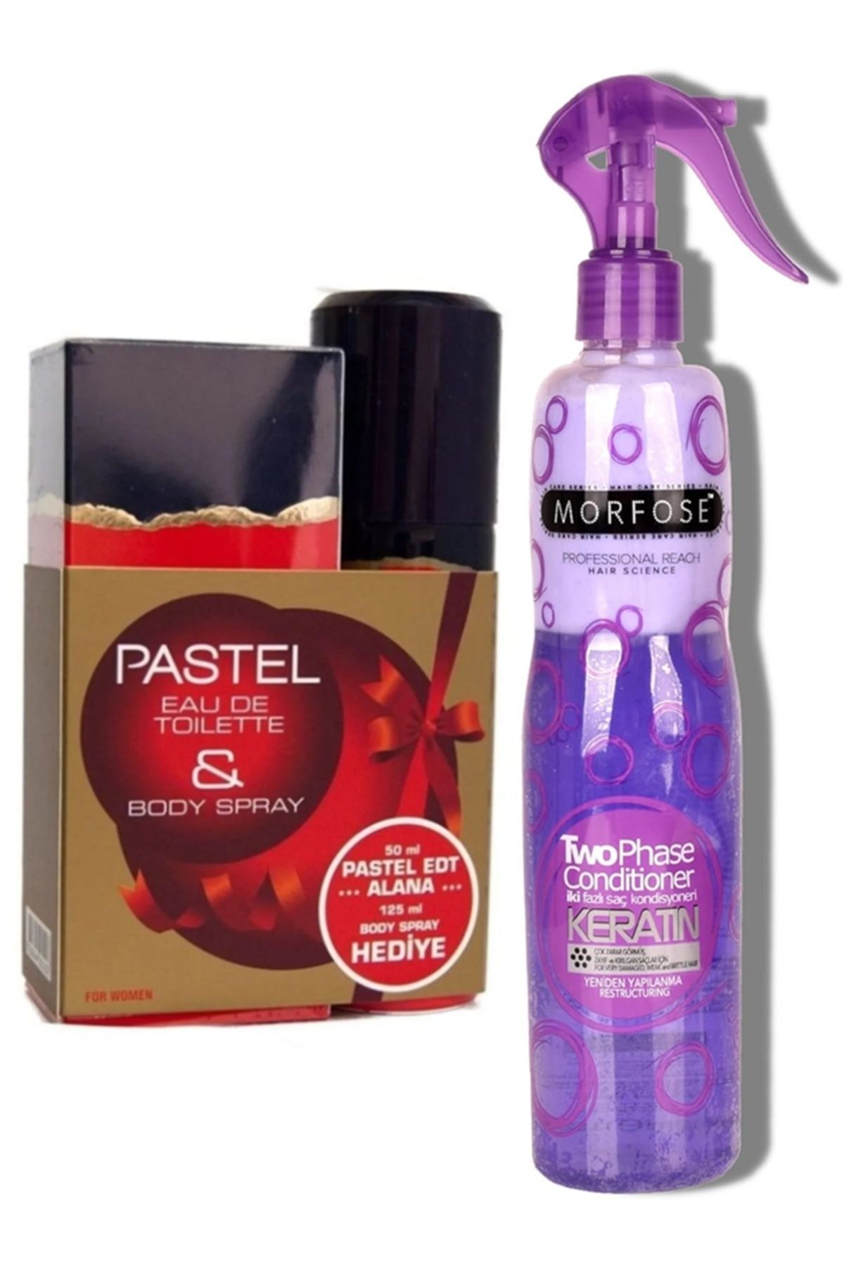 Pastel For Women Edt 50ml +125ml Deodorant Kadın Parfüm + Morfose Çift Fazlı Keratin Fön Suyu 400ml