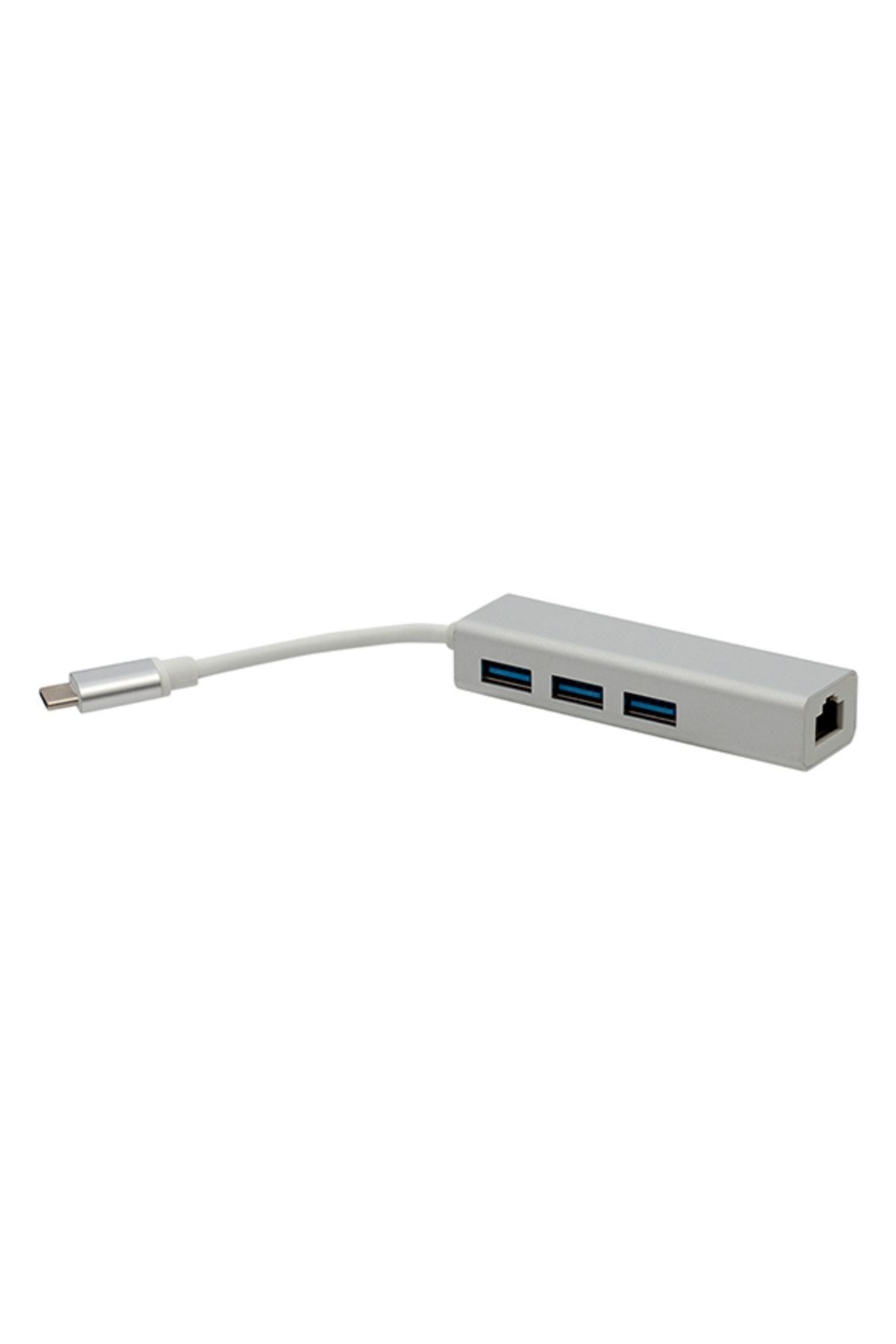 Powermaster PM-18229 USB TYPE-C 3.0 3 PORT HUB + GIGABIT ETHERNET ADAPTÖR