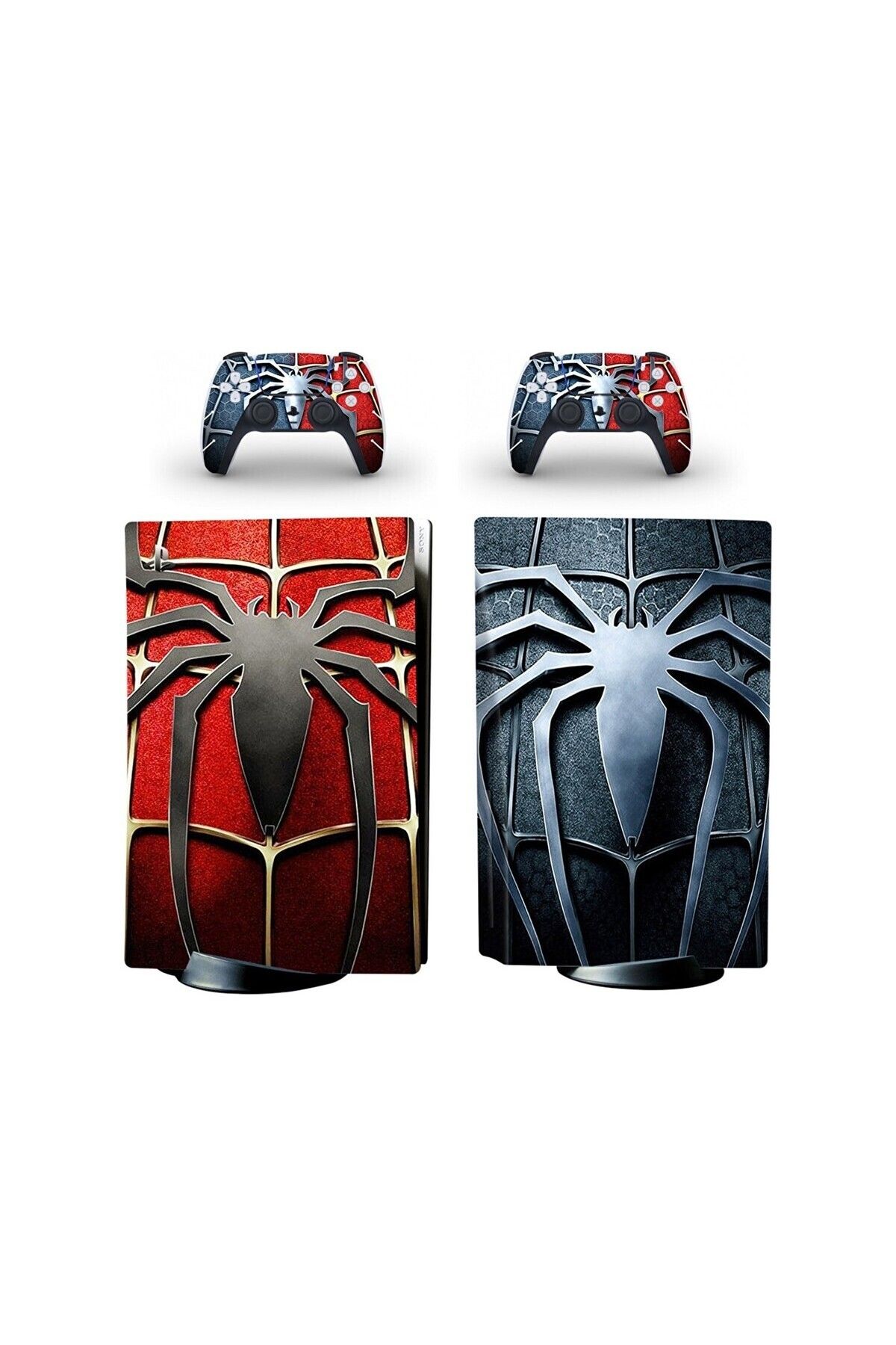Kt Grup Marvel Spiderman Logo Playstation 5 Standart Dijital Versiyon Sticker Kaplama Seti