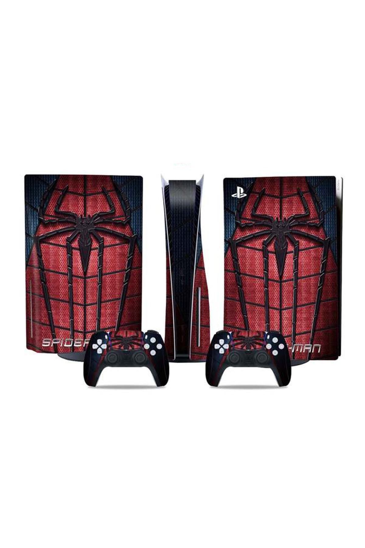 Kt Grup Marvel Spiderman Logo Playstation 5 Standart Disk Edition Sticker Kaplama Seti