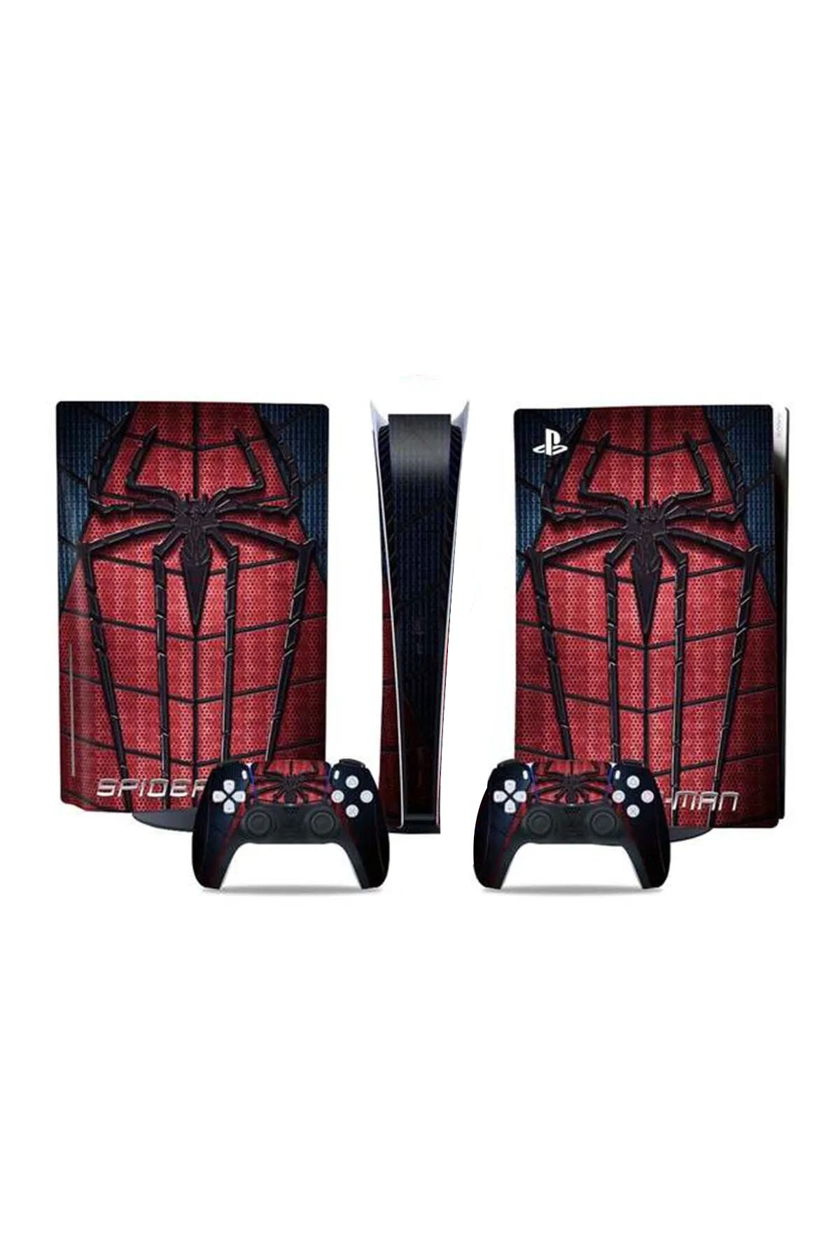 Kt Grup Marvel Spiderman Logo Playstation 5 Standart Dijital Versiyon Sticker Kaplama Seti