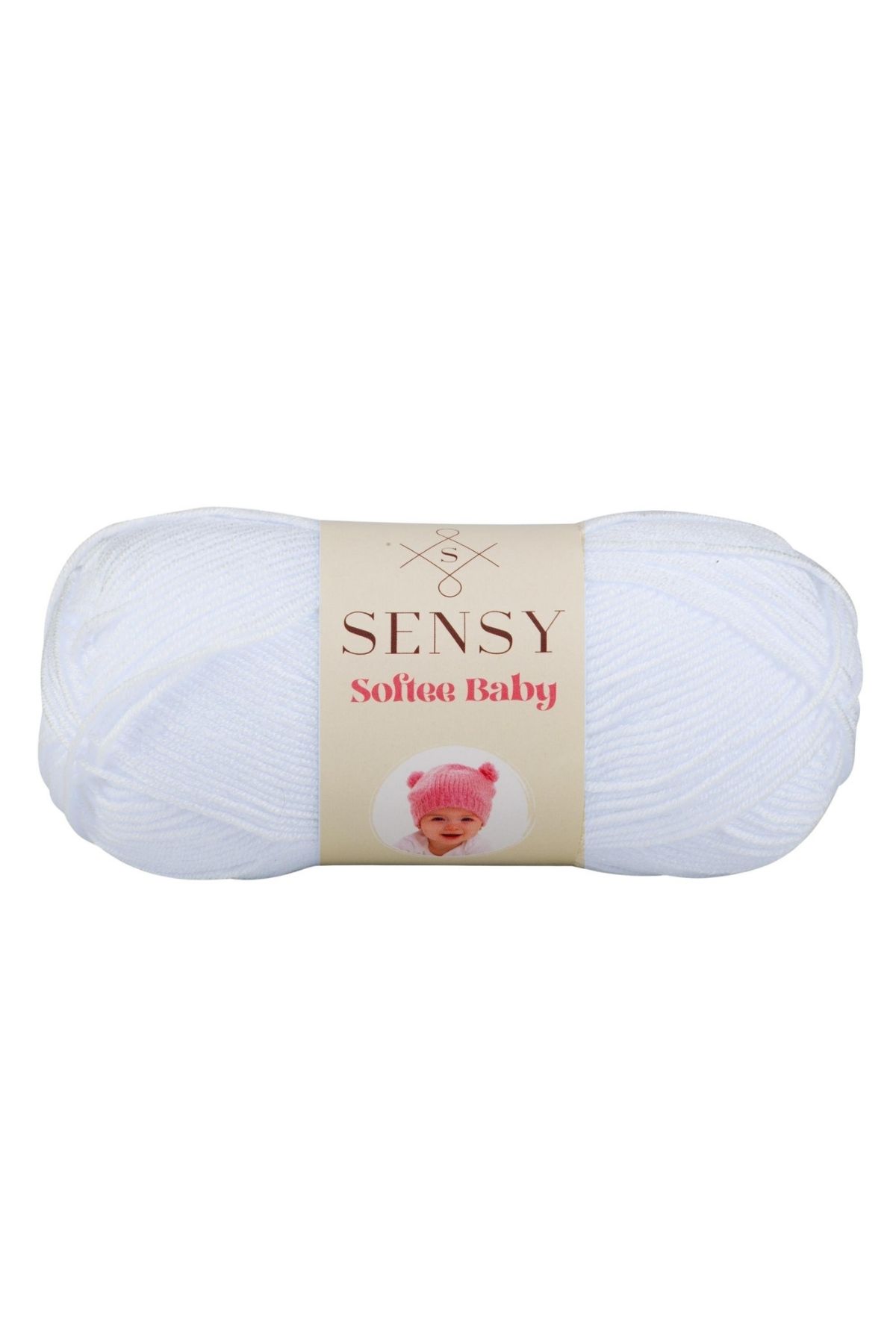 SENSY Premium Softee Baby El Örgü Ipi Bebek Ipi Hırka Kazak Atkı Bere Patik Bebek Battaniye İp Beyaz