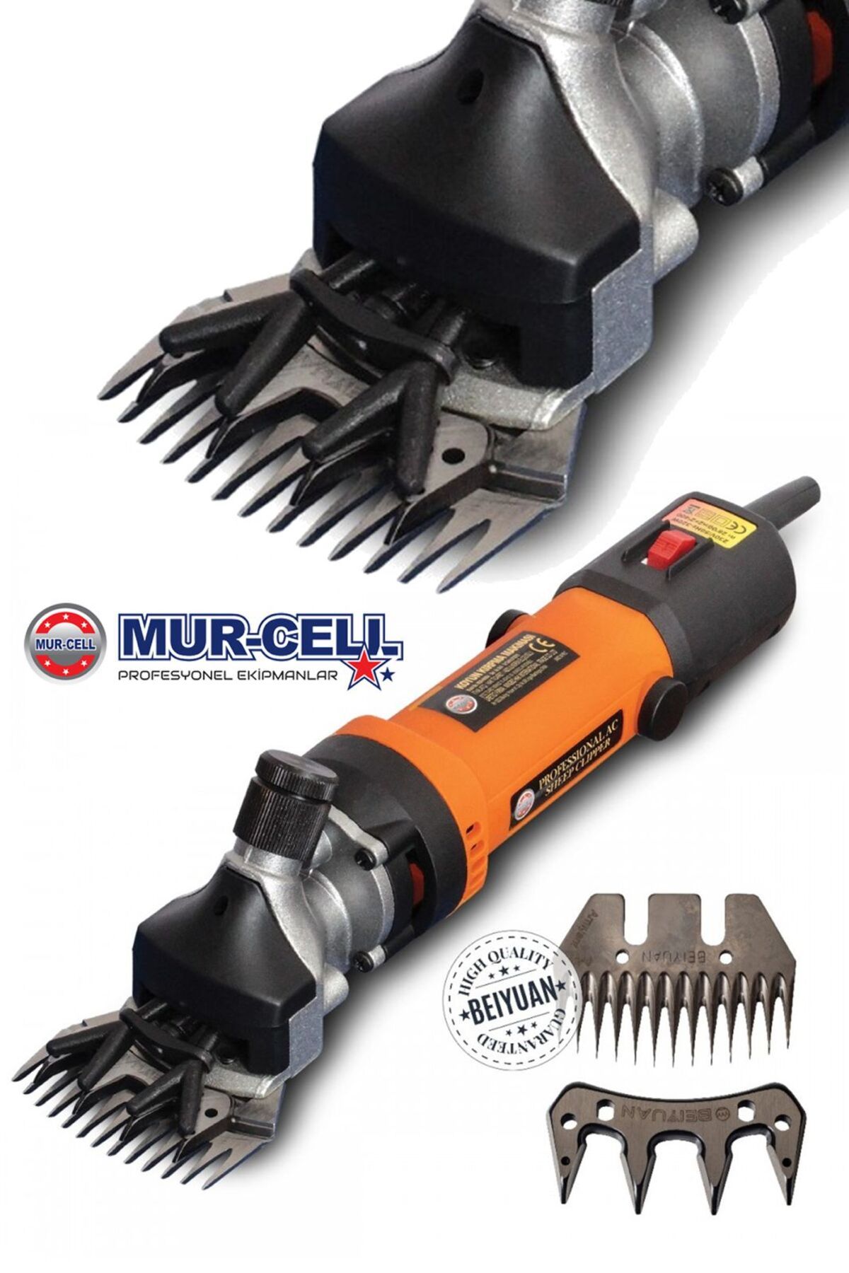 Mur-Cell MUR-CEL Seri Metal Şanzuman Seri Kullanım 2400Wf Koyun Keçi Lama Kırpma Makinesi Isınmaz Ürün