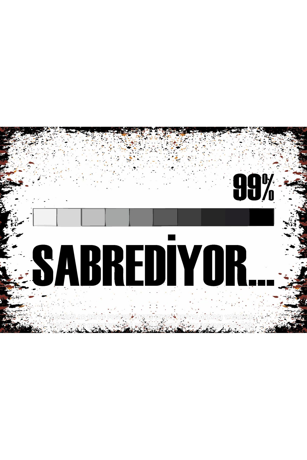Hayat Poster Sabrediyor atarlı komik kamyon arkası sözler duvar yazıları  ev dekorasyon retro ahşap poster
