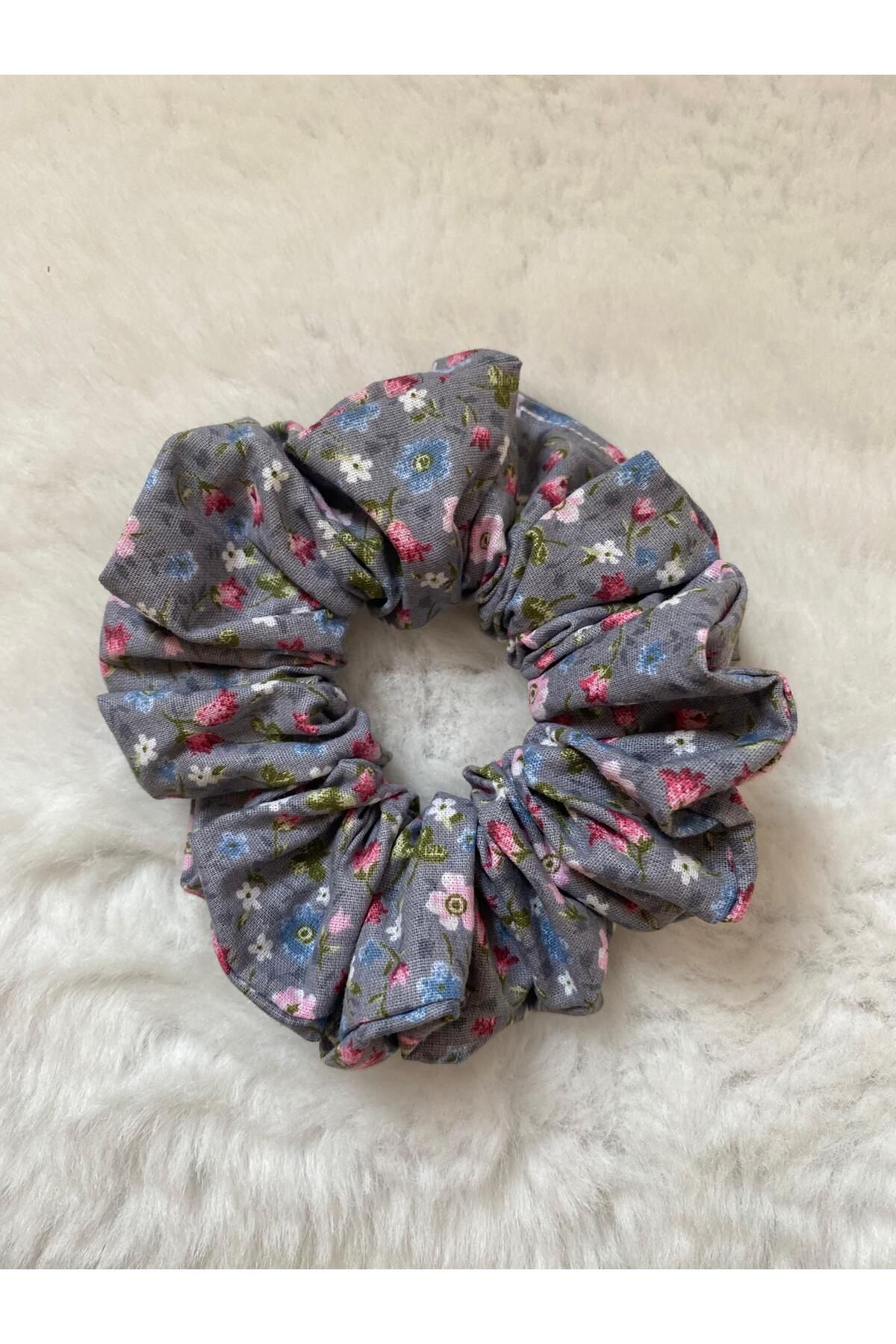 Flower El Yapımı Kadın Saç Tokası- Scrunchie