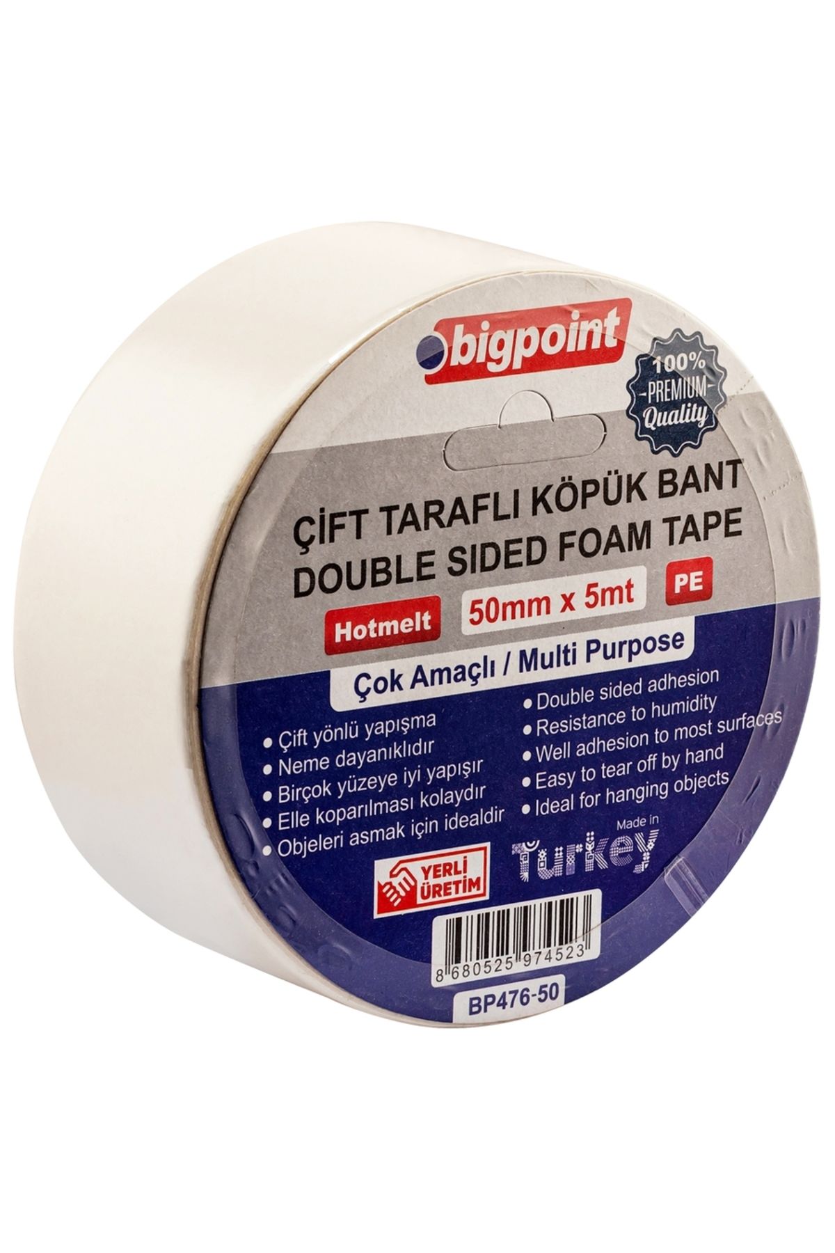 Bigpoint Çift Taraflı Köpük Bant 50mmx5m 4'lü Paket