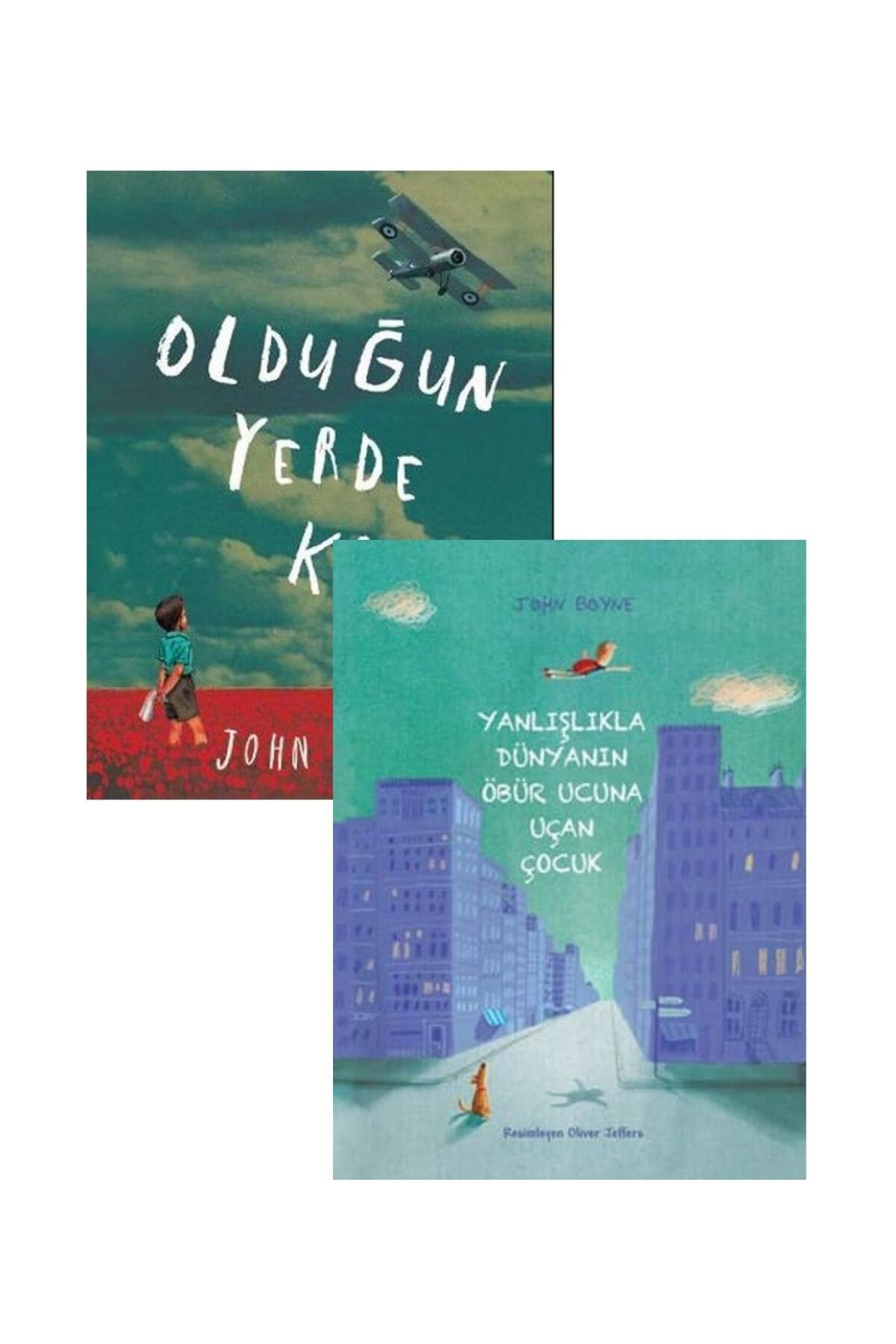 Tudem Yayınları John Boyne - Olduğun Yerde Kal / Yanlışlıkla Dünyanın Öbür Ucuna Uçan Çocuk 2'li Kitap Seti