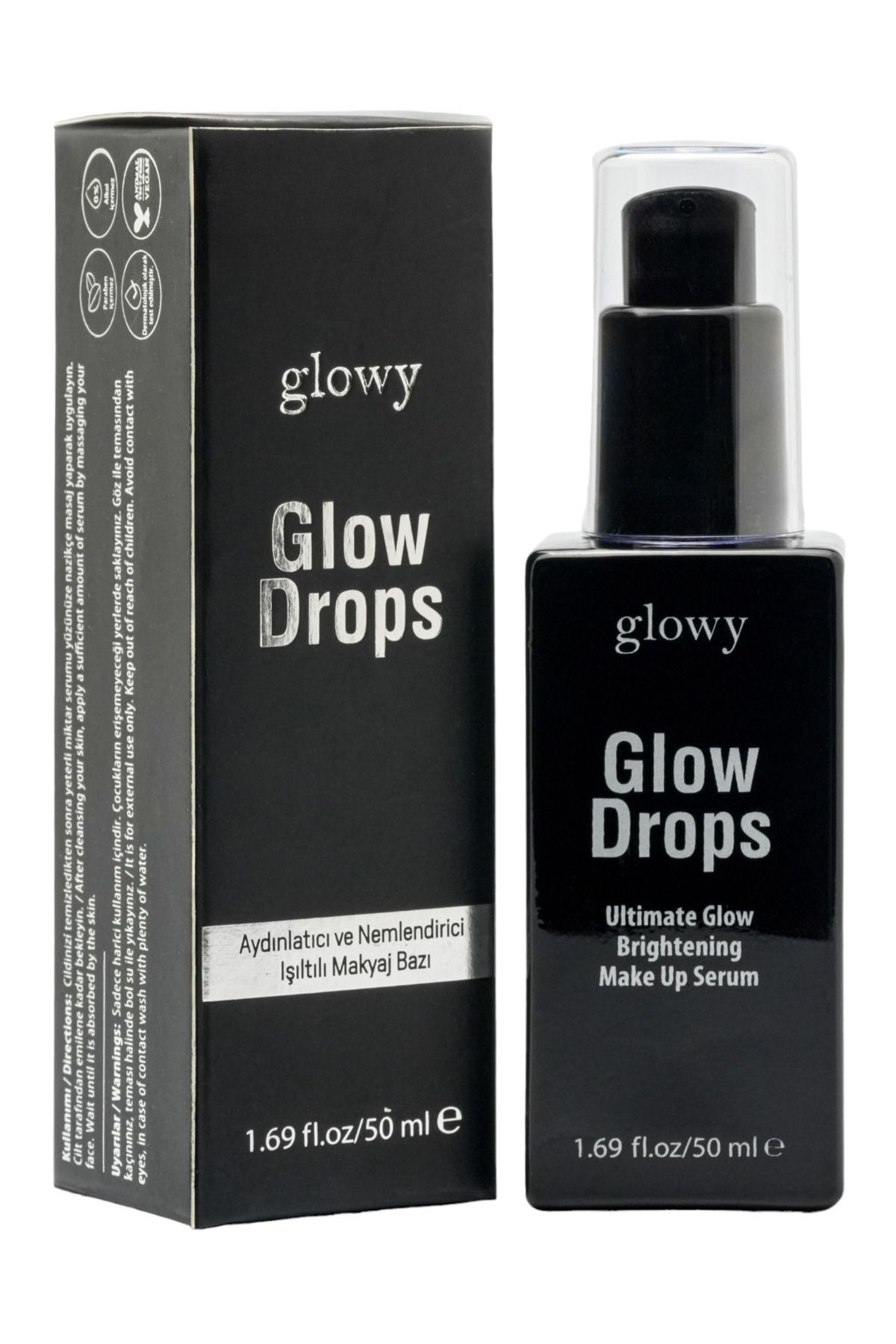 GLOWY Glow Drops Aydınlatıcı Ve Işıltılı Makyaj Serumu 50ml