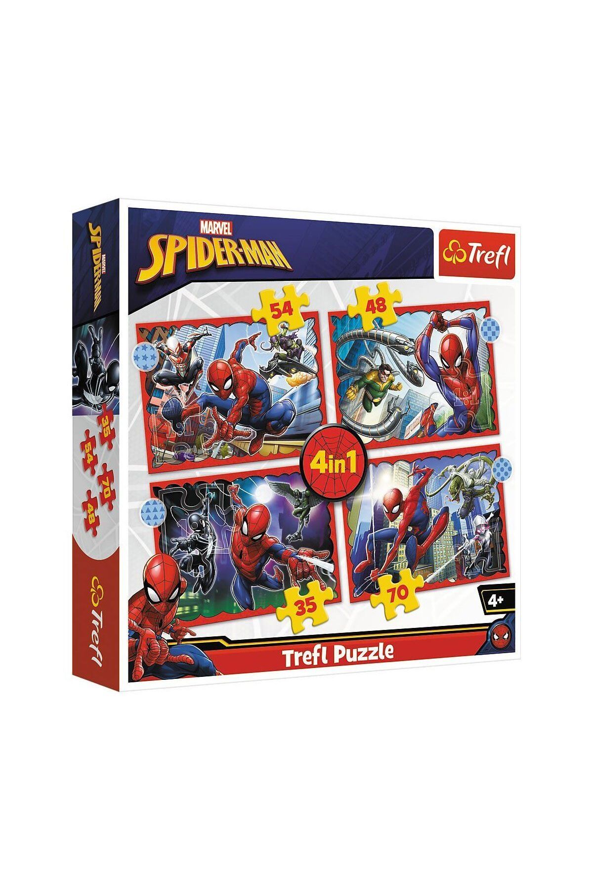 Vardem PUZZLE-34384 Marvel Spiderman 4IN1 Puzzle