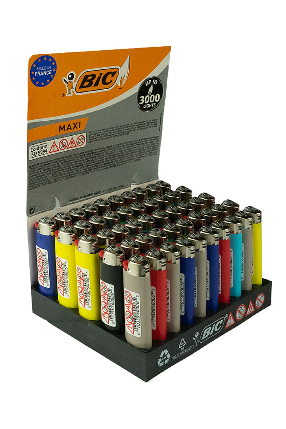 Bic J6 Maxi Çakmak Karışık Renk 1 Paket 50'li