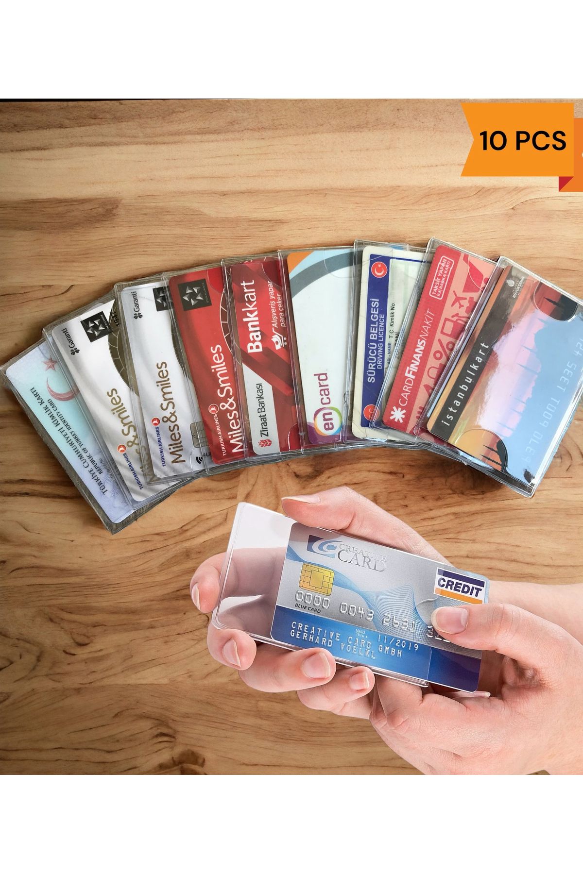Gempo 10 Adet Minimalist Yeni Nesil Kimlik Kabı Temassız Kredi Kart Koruyucu Tüm Kartlar Için Uyumlu