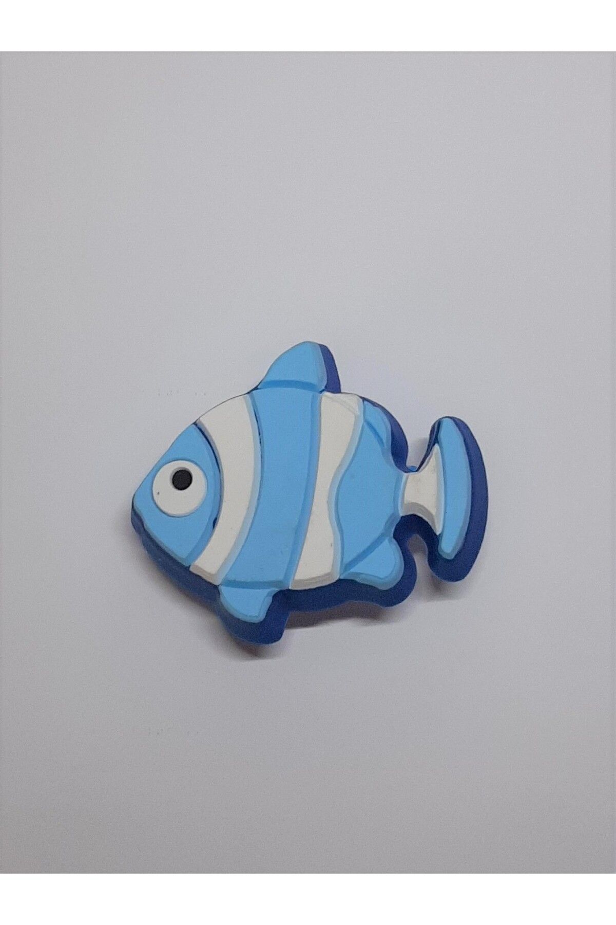 Nuna Çocuk Odası Dolap Çekmece Kulpu 5 Adet Mavi Balık Yumuşak Polyester