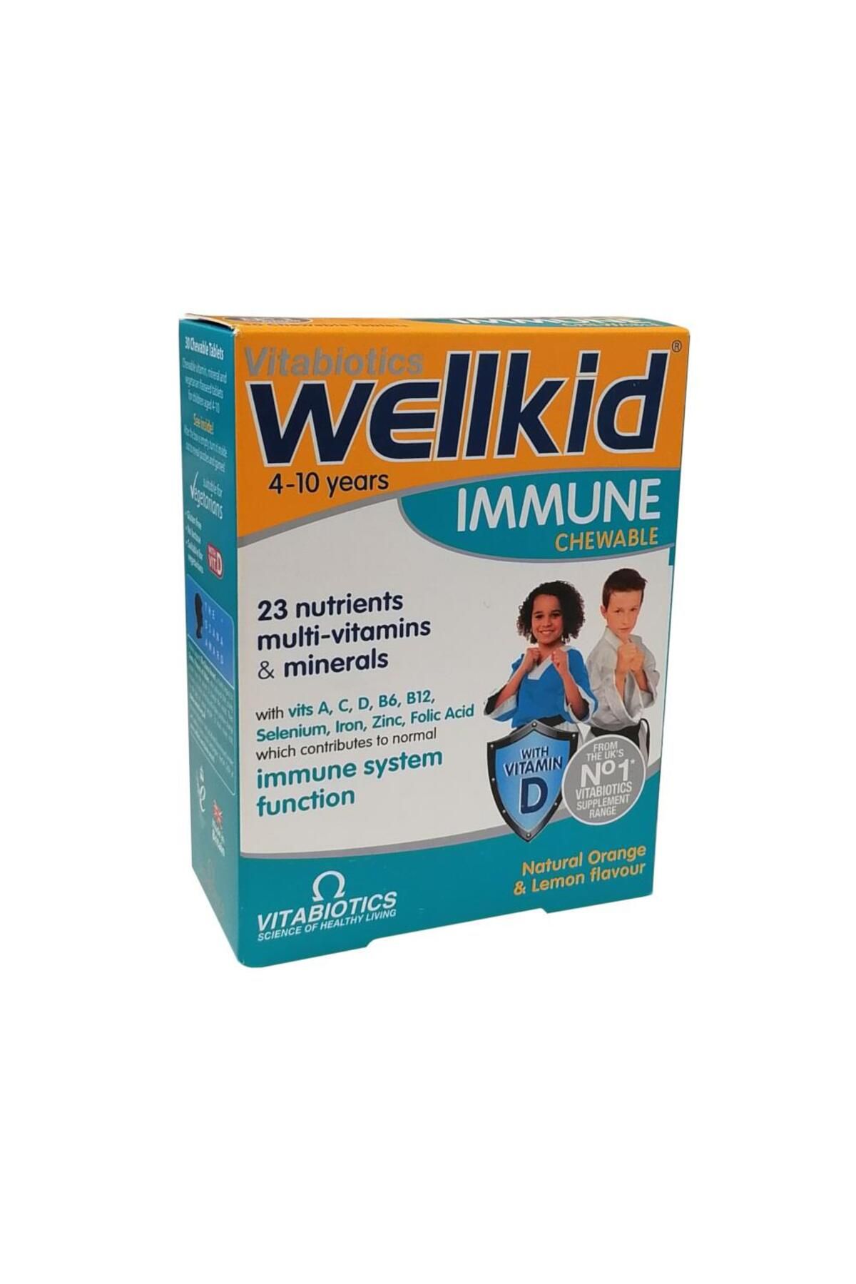 Wellkid Vitabiotics Immune Chewable Çiğnenebilir Takviye Edici Gıda 30 Tablet