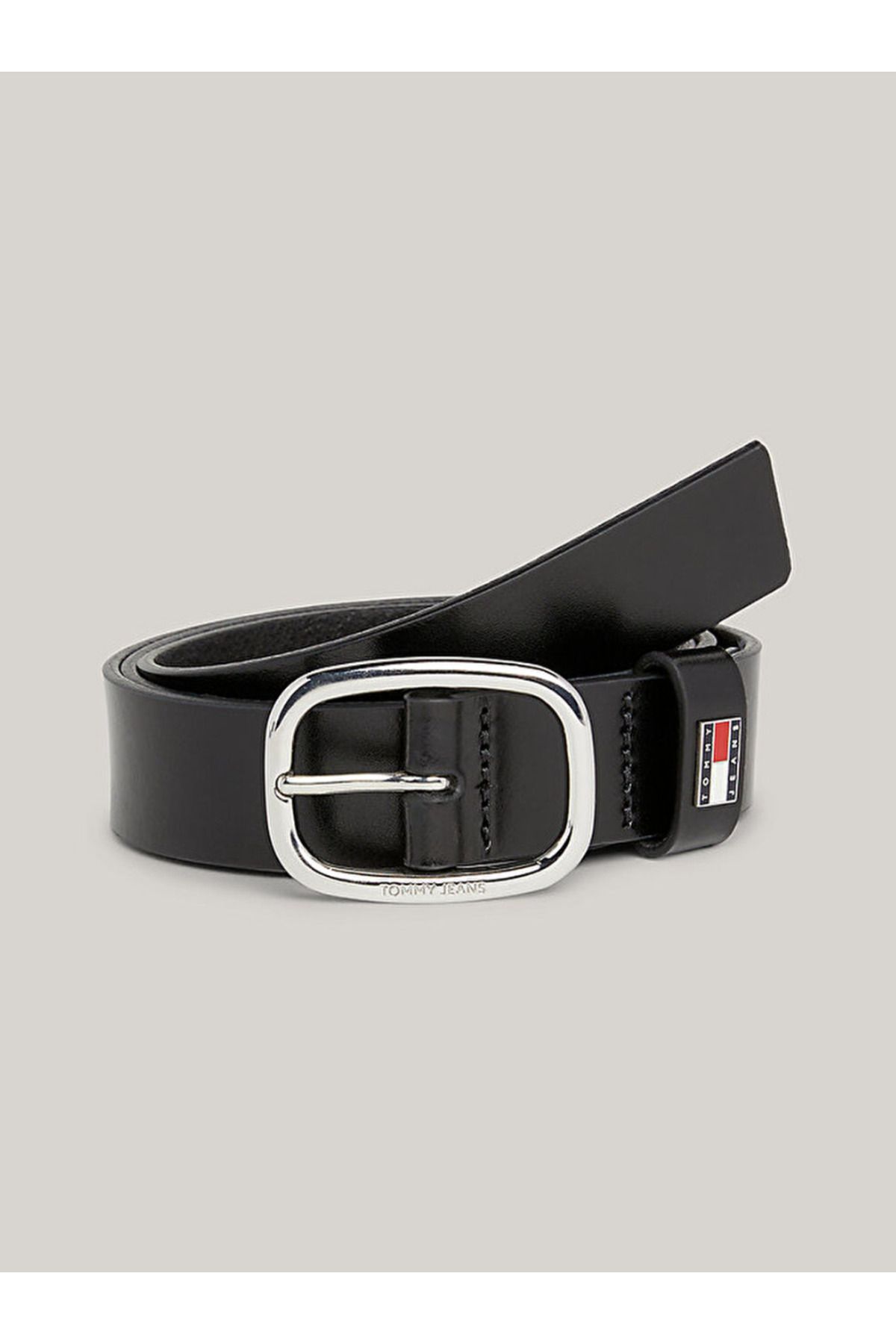 Tommy Hilfiger Oval Buckle Logo Leather Belt
