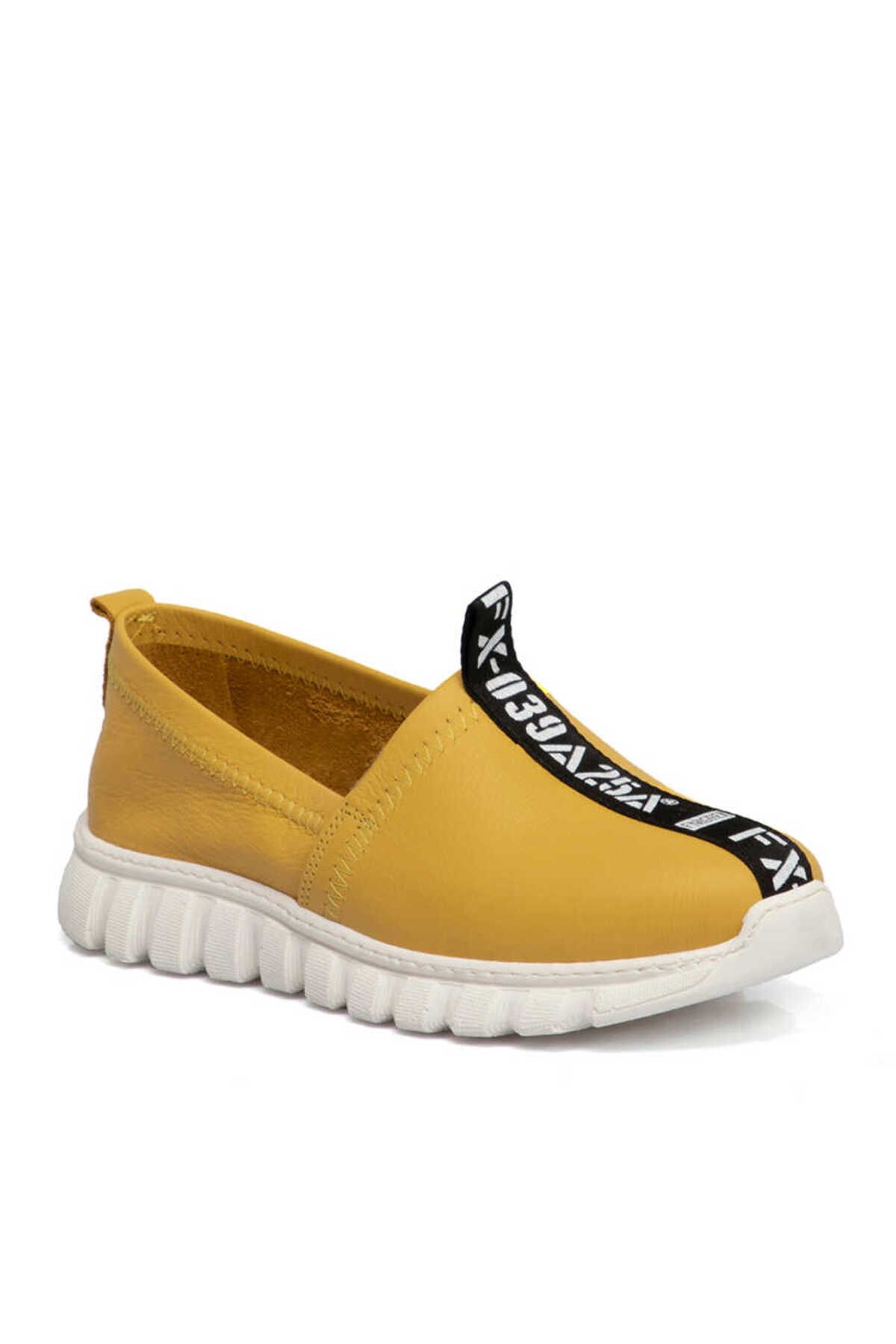 Tergan Sarı Tekstil Kadın Sneaker - K21I1AY65404-J63