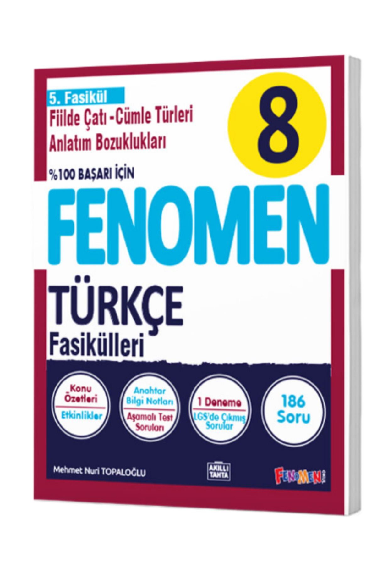 fenomen okul 8. Sınıf Türkçe 5.Fasikül (Fiilde Çatı-Cümle Türleri,Anlatım Bozuklukları) - Fenomen Okul Yayınları
