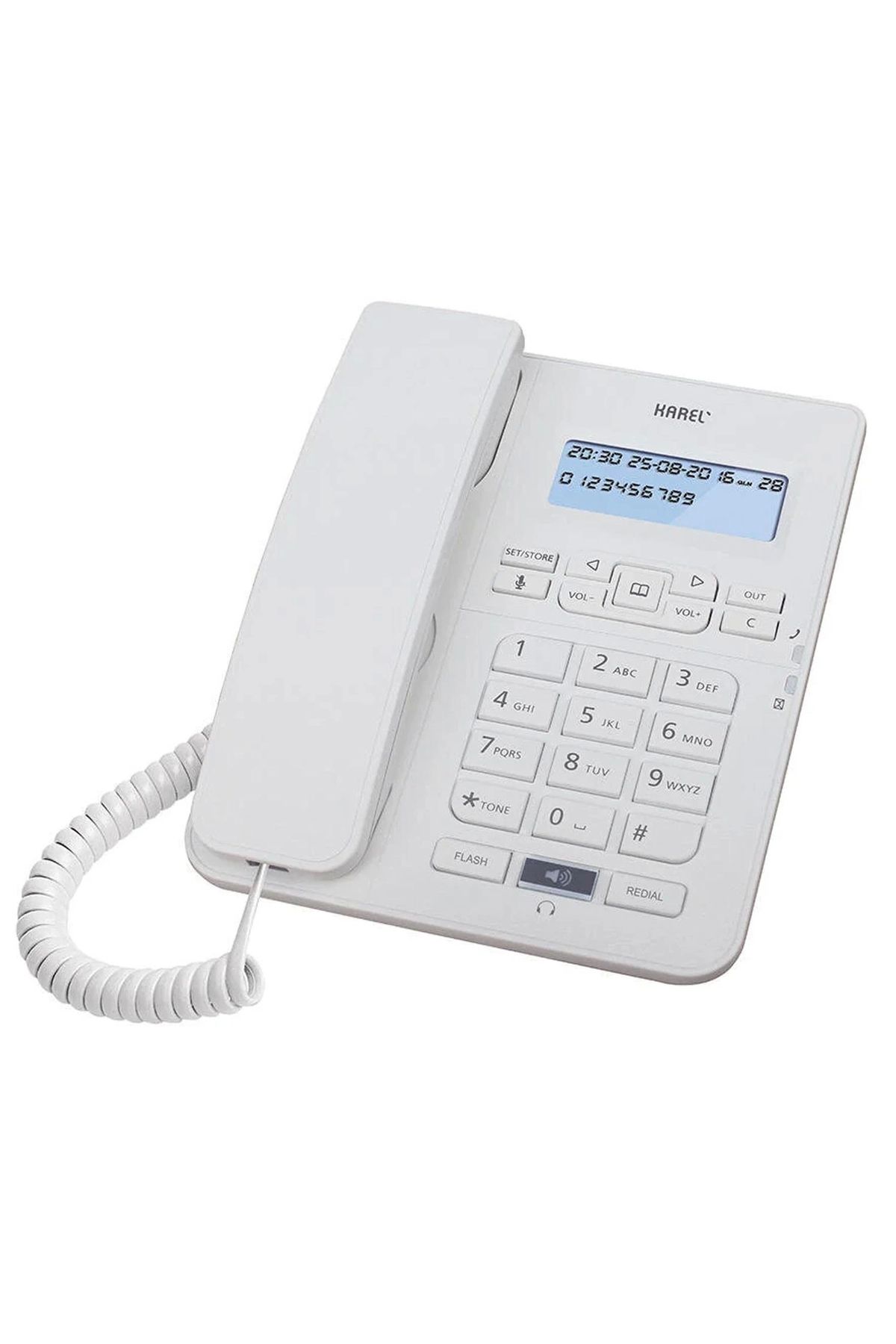 KAREL Tm-145 Masa Telefonu Dijital Beyaz