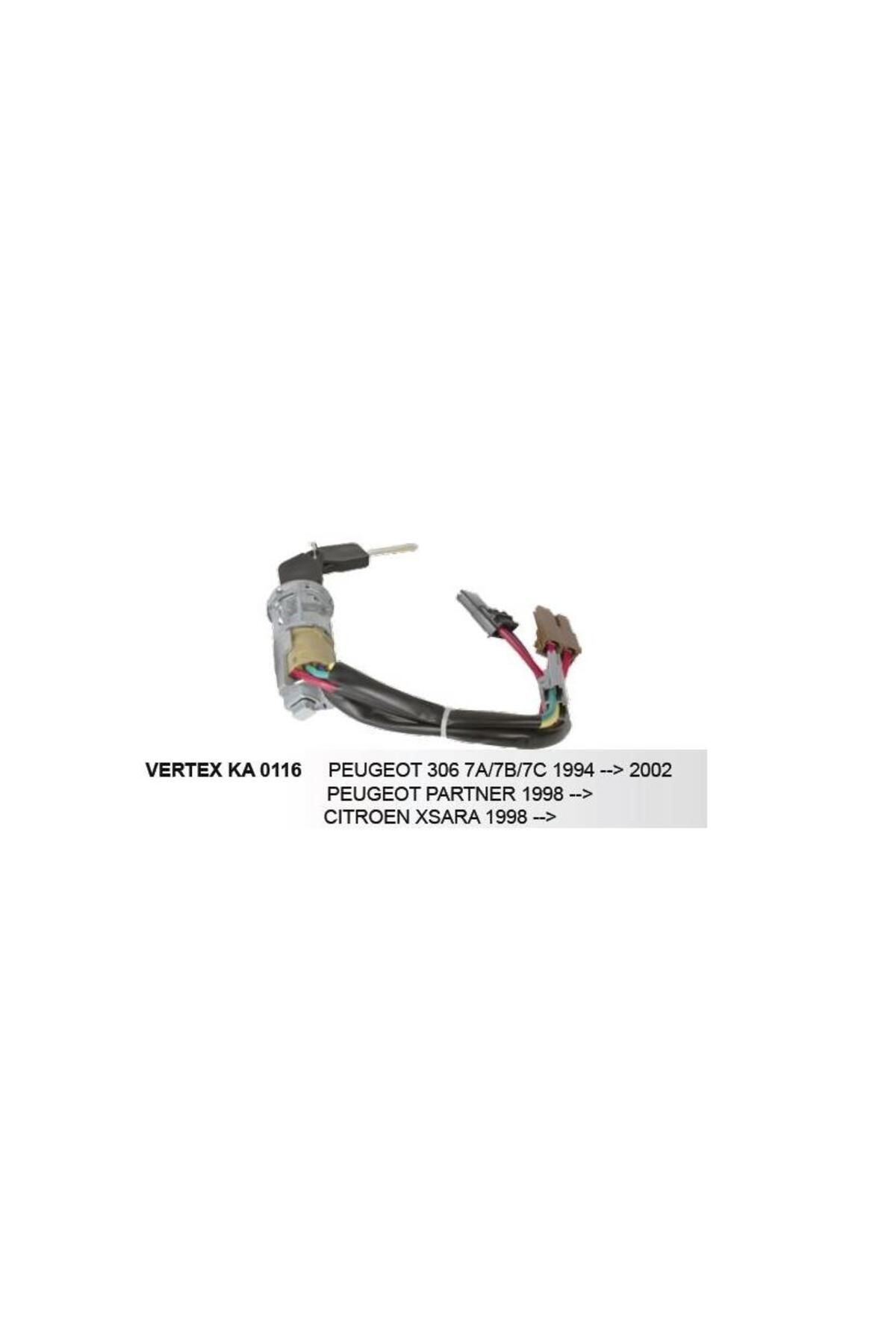 Vertex Kontak Anahtar Peugeot 306 94-02 Partner 1997+ Xsara 98+ 603079 Ka0116