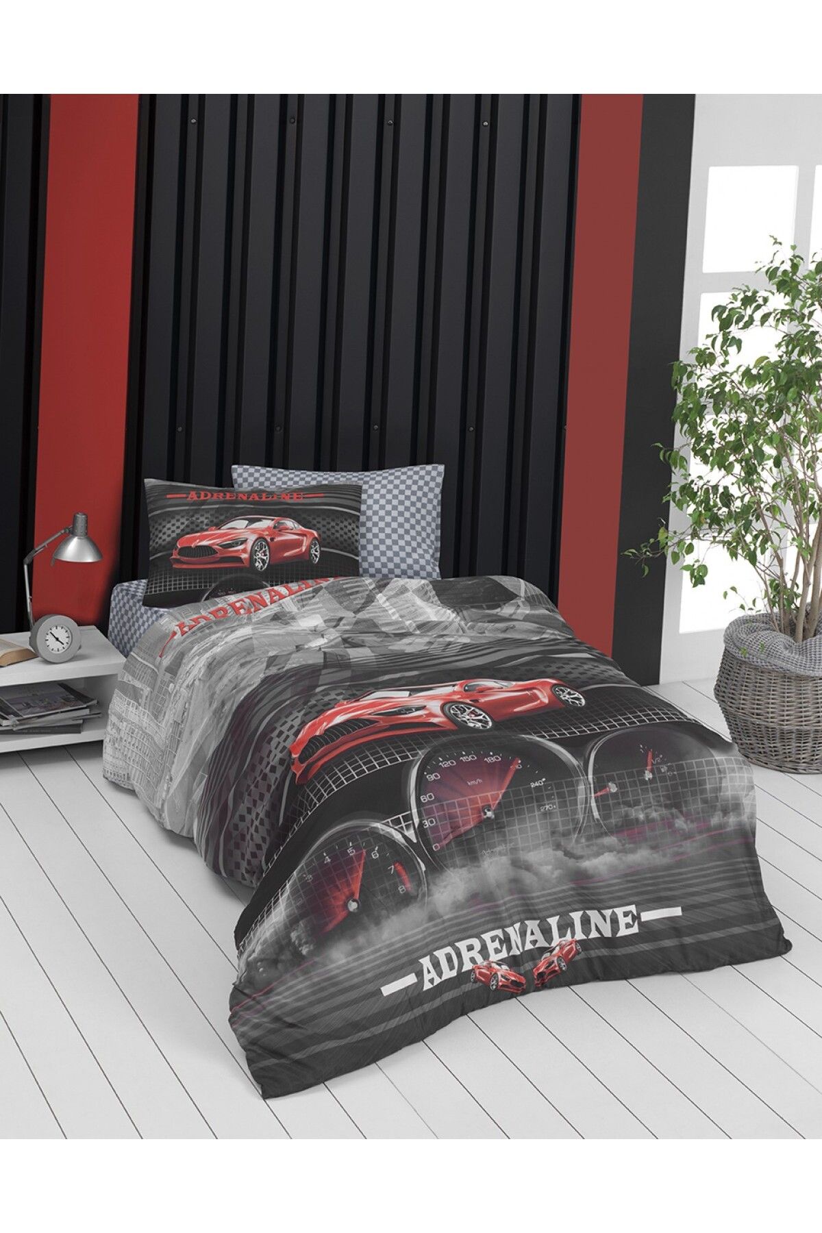 SAL10 Adrenaline Tek Kişilik Uyku Seti Yatak Örtüsü  + Yastık Kılıfı