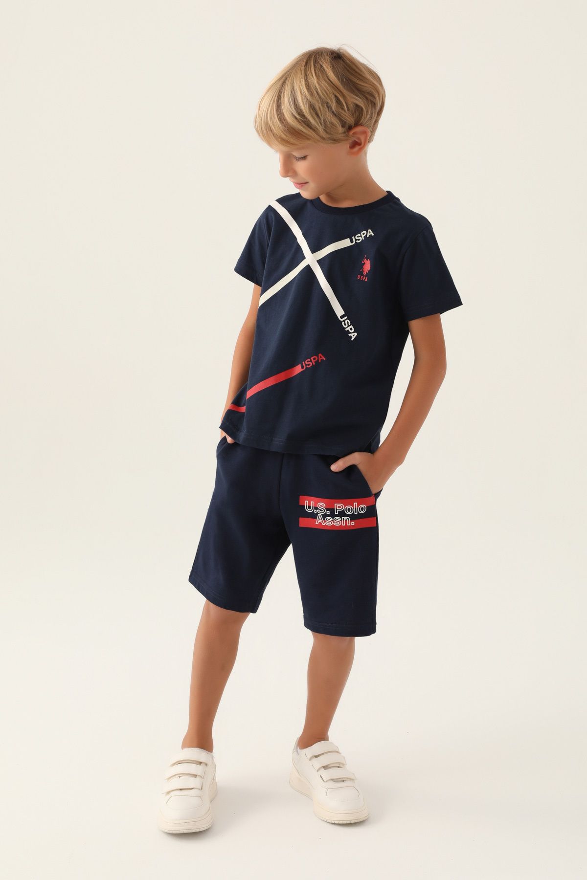U.S. Polo Assn. Erkek Çocuk, Lisanslı, USPA-T-shirt Bermuda Takım