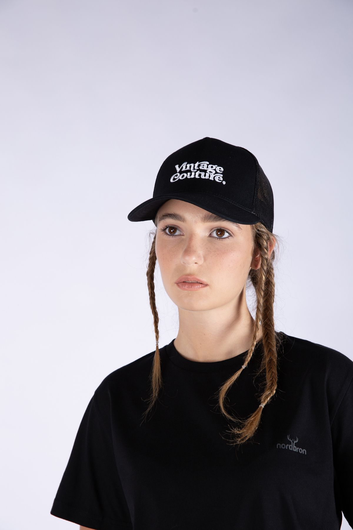Nordbron Unisex Siyah Vintage Couture Nakış İşlemeli Kep Şapka Terletmez Ayarlanabilir Fileli Dulbois