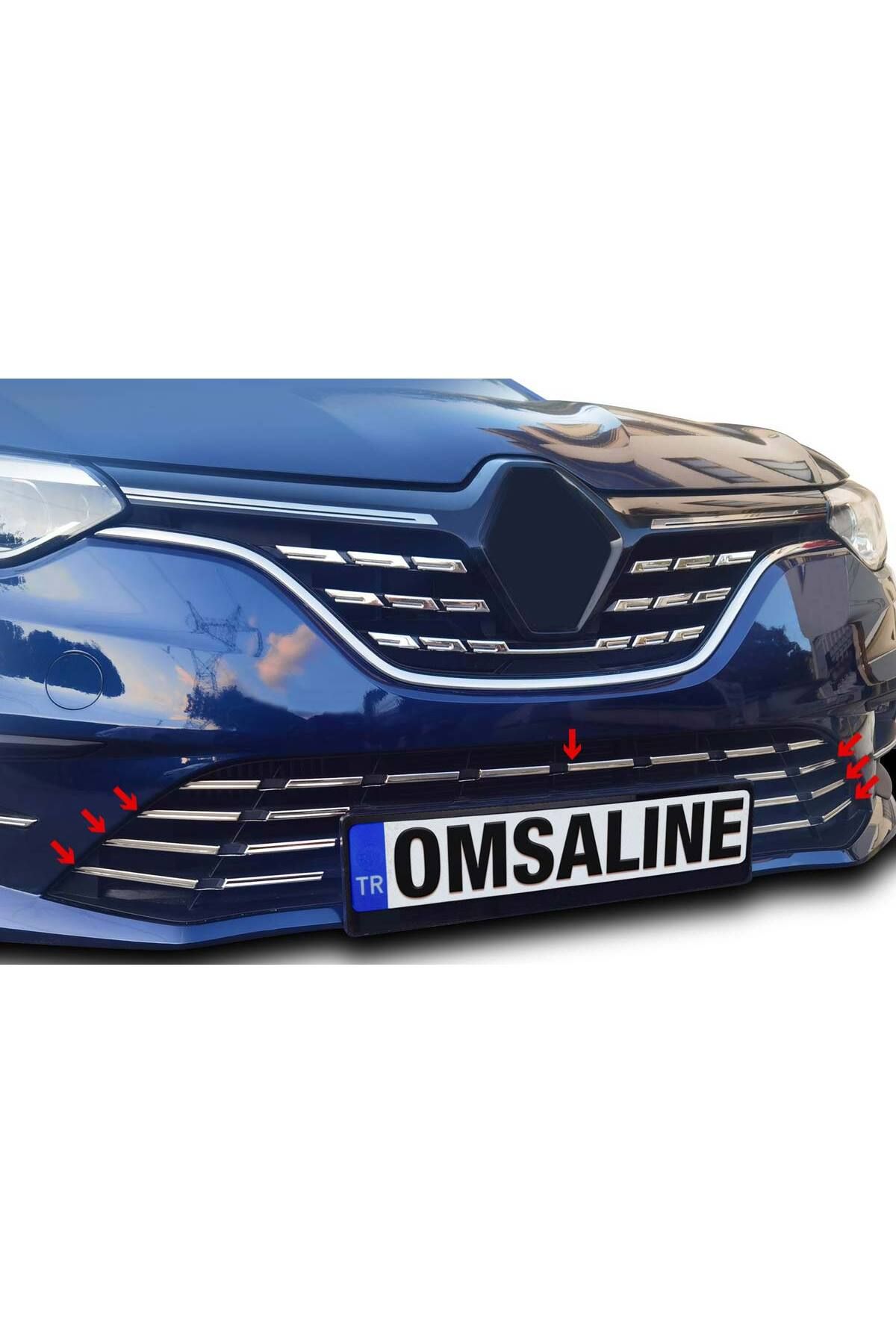 Omsa Renault Megane 4 Sedan Krom Ön Tampon Alt Çıta 7 Parça 2021 Ve Sonrası