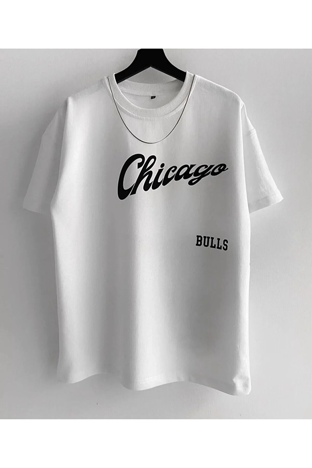Evomind Erkek Oversize Chicago Bulls Baskılı T-shirt