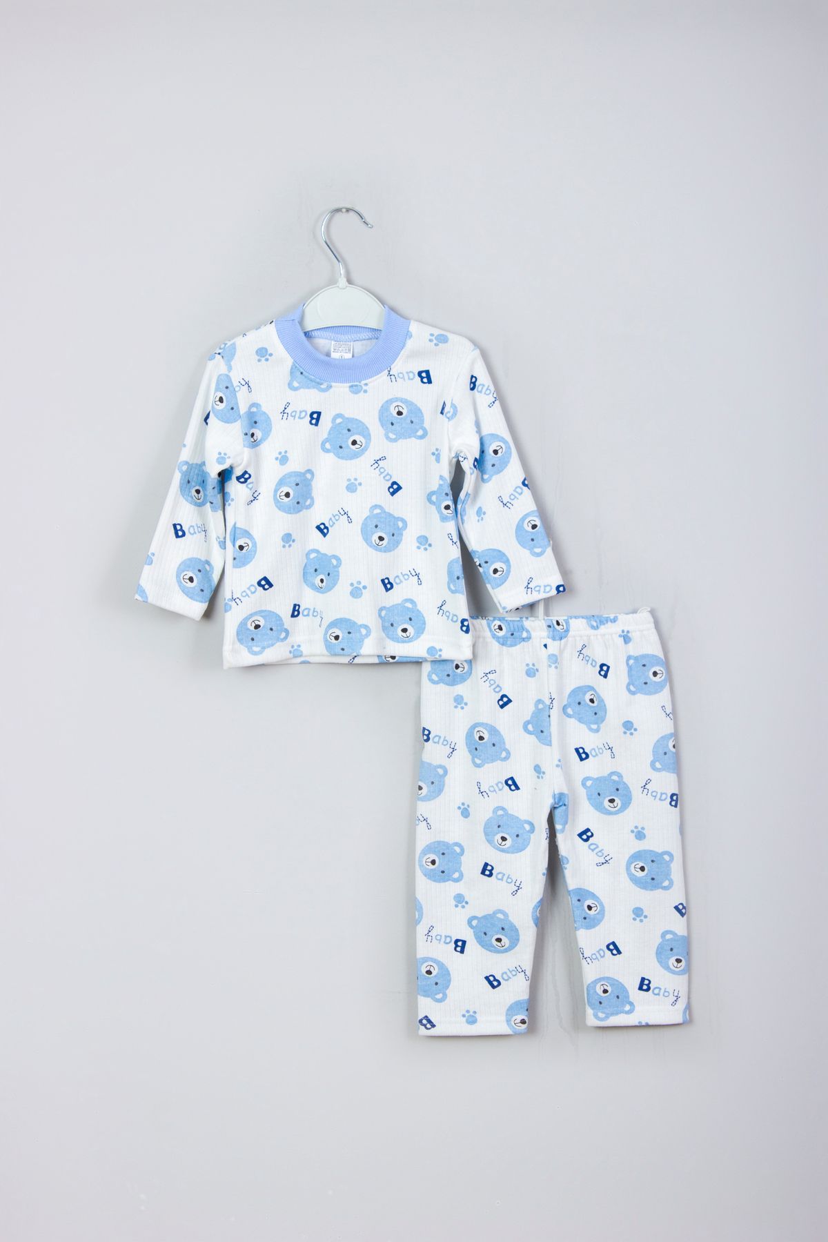 ADABEBEK Baby Bear Desenli Pamuklu Pijama Takımı