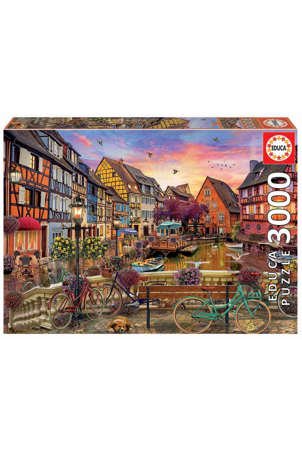 Genel Markalar 3000 Parça Fransa Colmar'da Kanal Manzarası Puzzle
