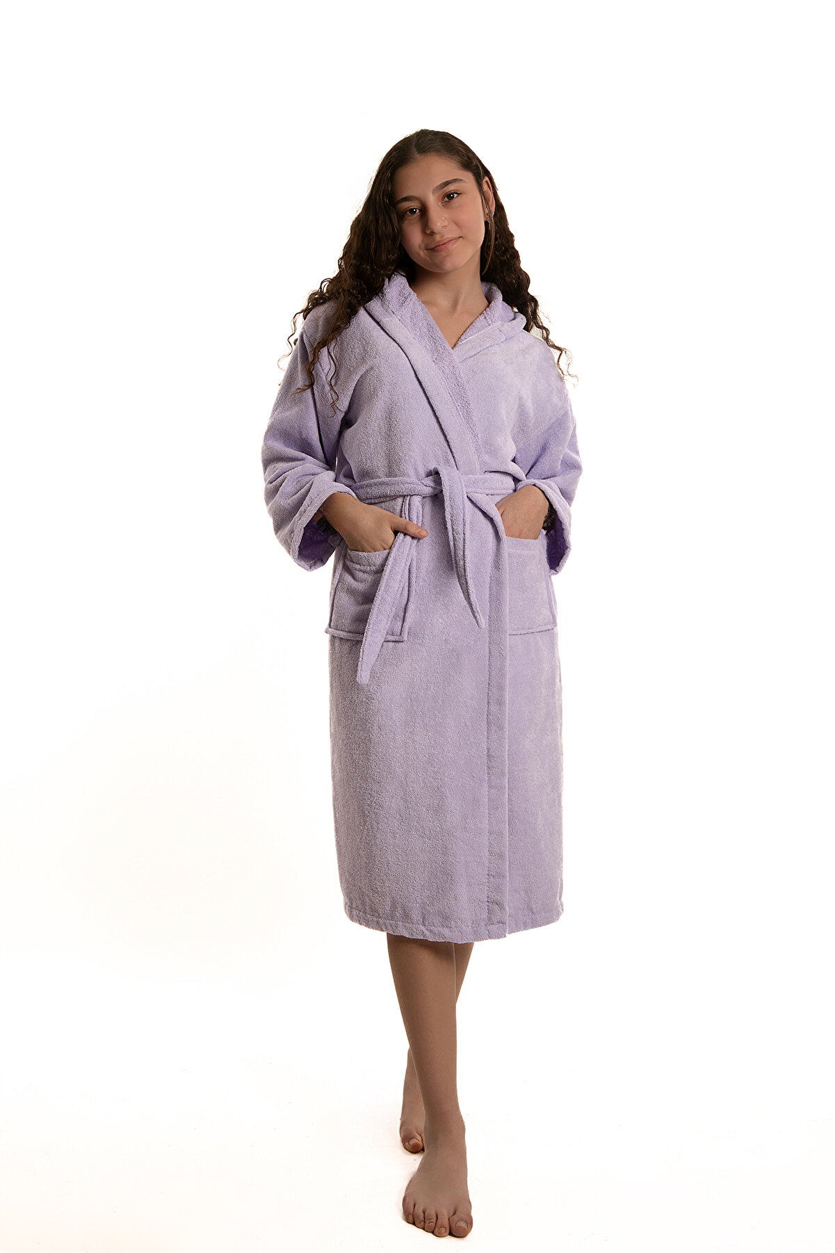 Eymir Home Collection Garson Boy Kadife Bornoz %100 Pamuk