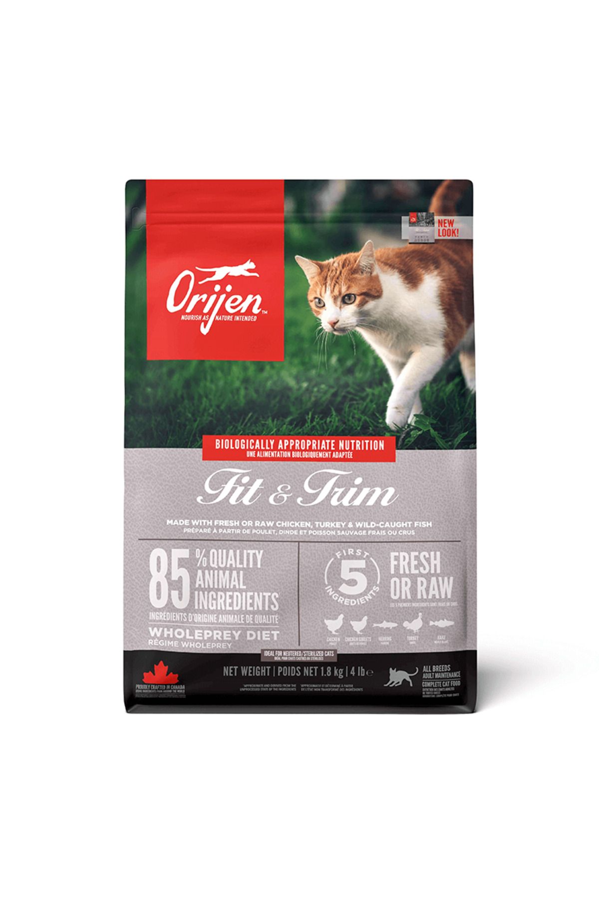 Orijen Fit & Trim Kilo Kontrolü Için Kedi Maması 1,8 Kg