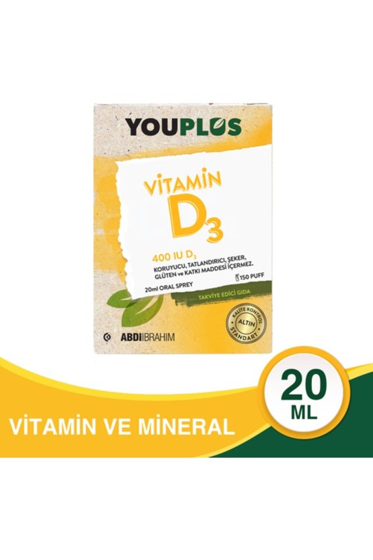 Youplus Vitamin D3 400 Iu 20 ml Oral Damla - Abdi Ibrahim