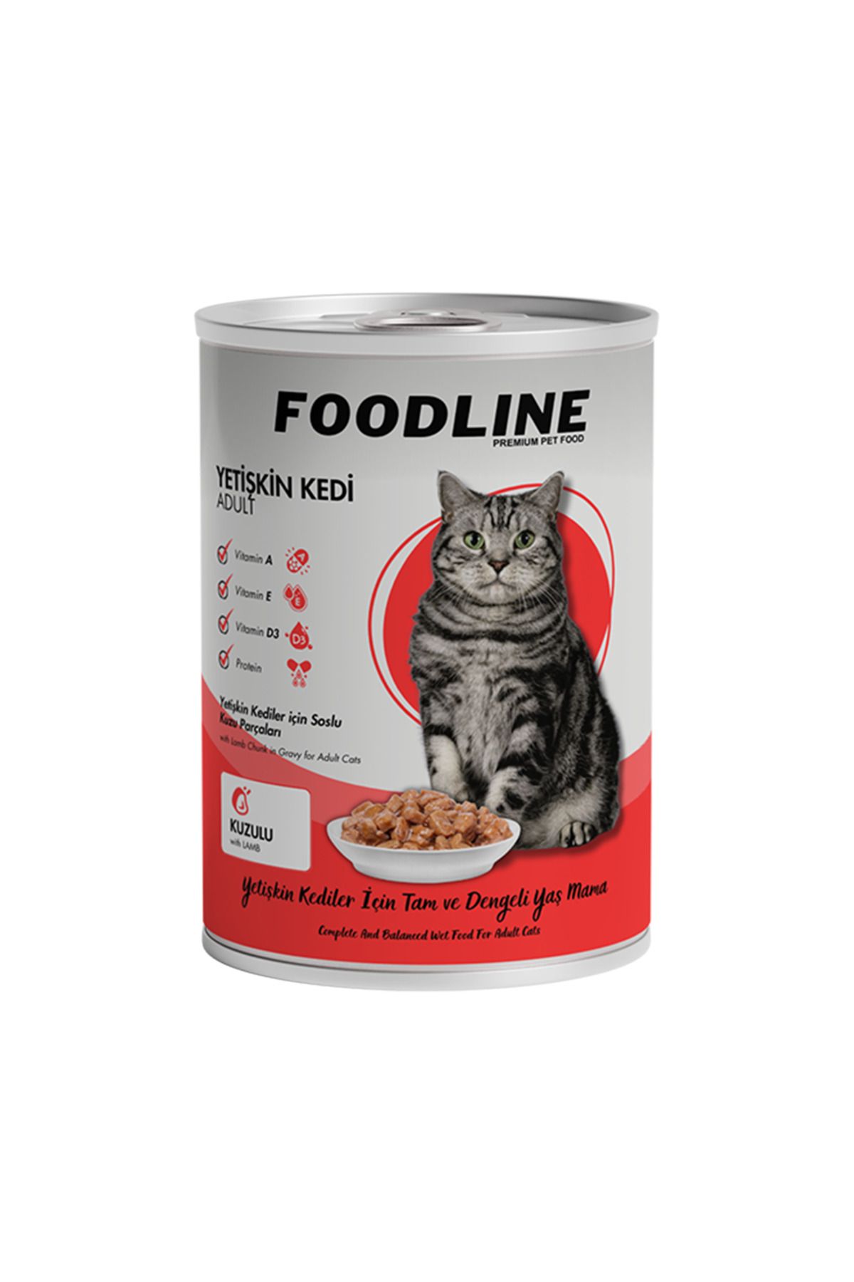 Foodline Kuzu Etli Yetişkin Kedi Konservesi 400 Gr
