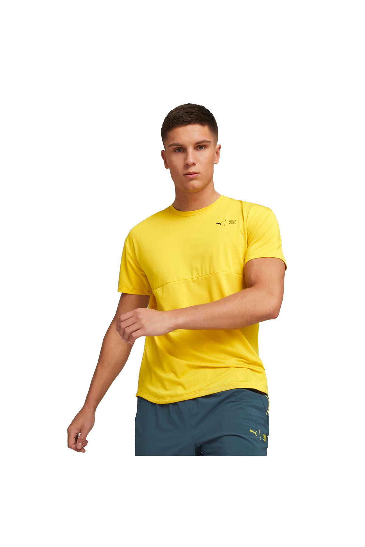 Puma M First Mile Erkek Sarı Koşu T-shirt 52322741