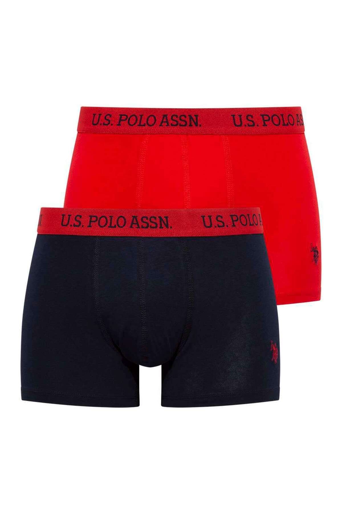 U.S. Polo Assn. Erkek Kırmızı - Lacivert 2 Li Boxer 80374