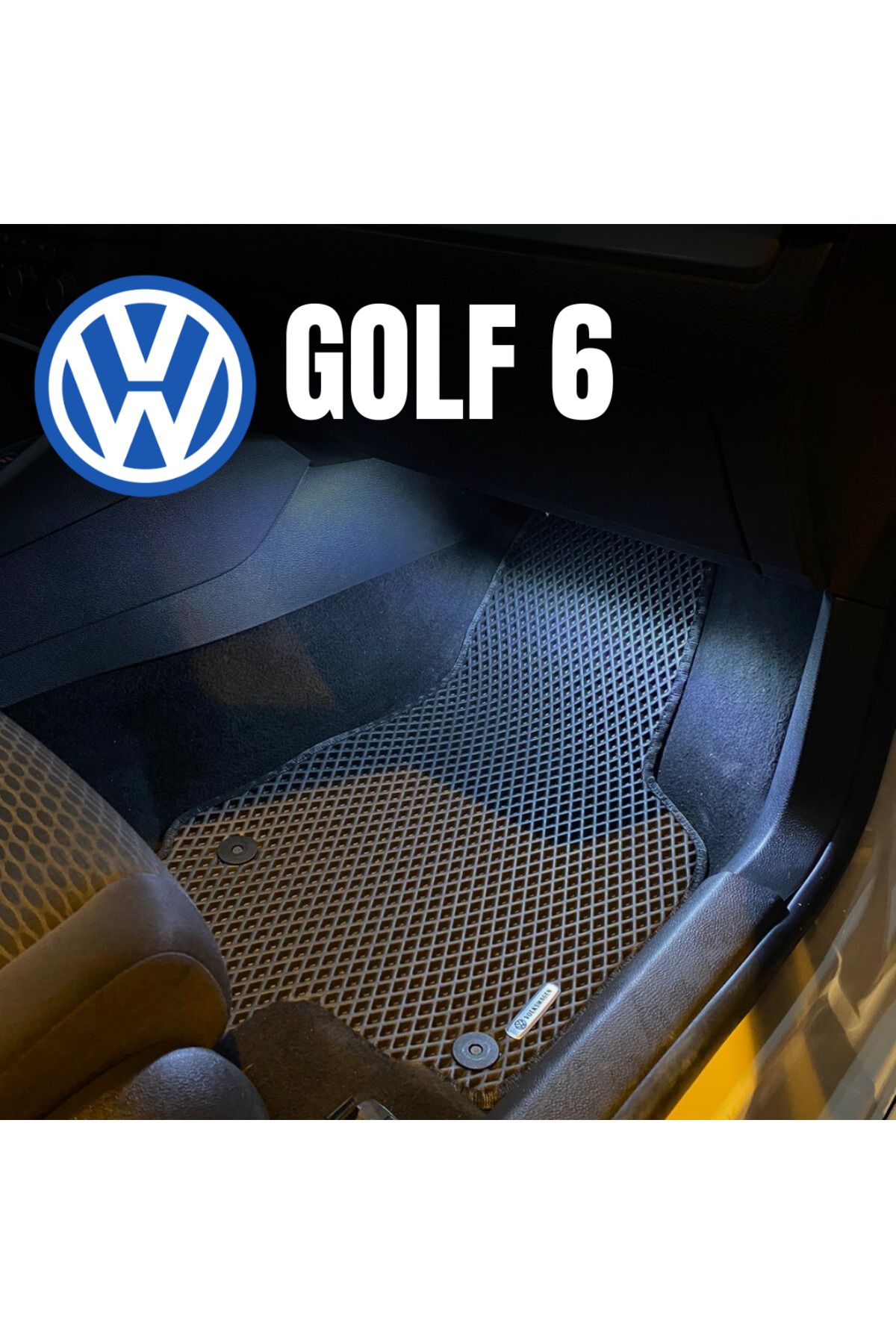 pascar Volkswagen Golf 6 (2009-2013) araca özel yeni nesil akıllı oto paspas (SİYAH)