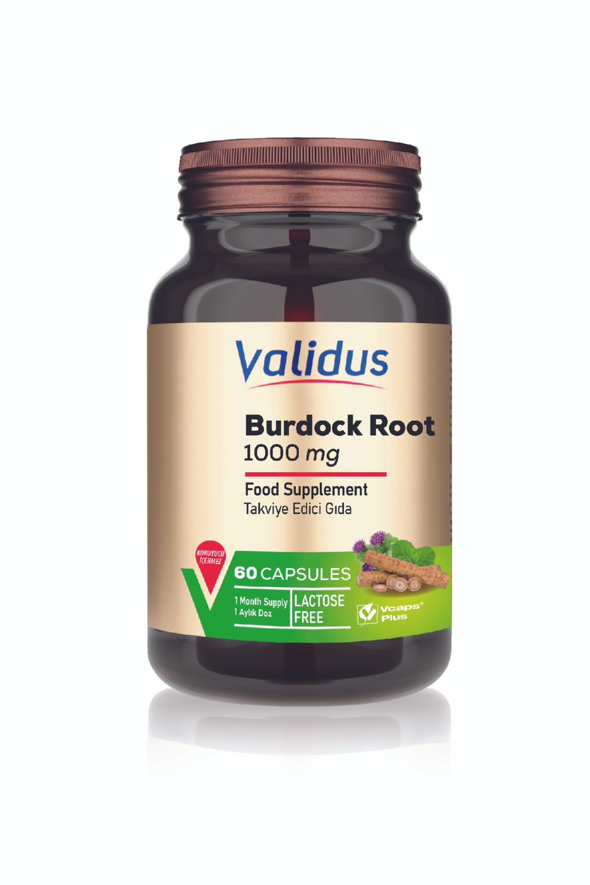 Validus Burdock Root 1000 Mg 60 Kapsül