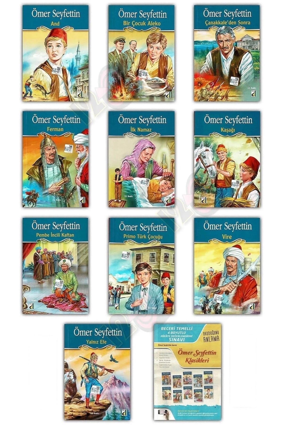 şazenur Ömer Seyfettin Klasikleri Çocuk Masal Öykü Seti (9+Yaş) 3,4 ve 5.Sınıf 10 Kitap
