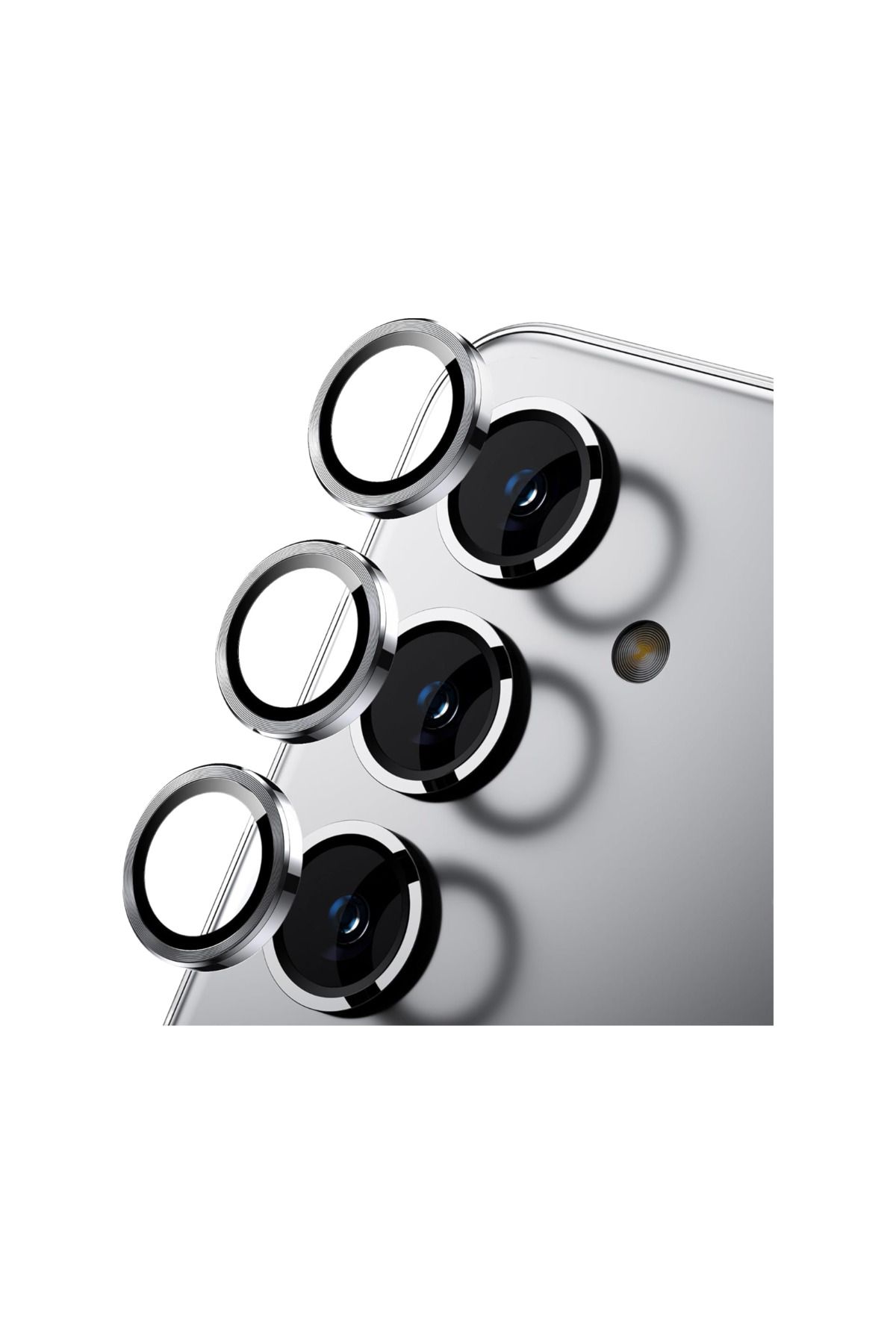 Hanedanev Samsung Galaxy S23 Fe Kamera Lens Koruyucu 9H Temperli Cam ve Ultra İnce Alüminyum Alaşımlı Lens