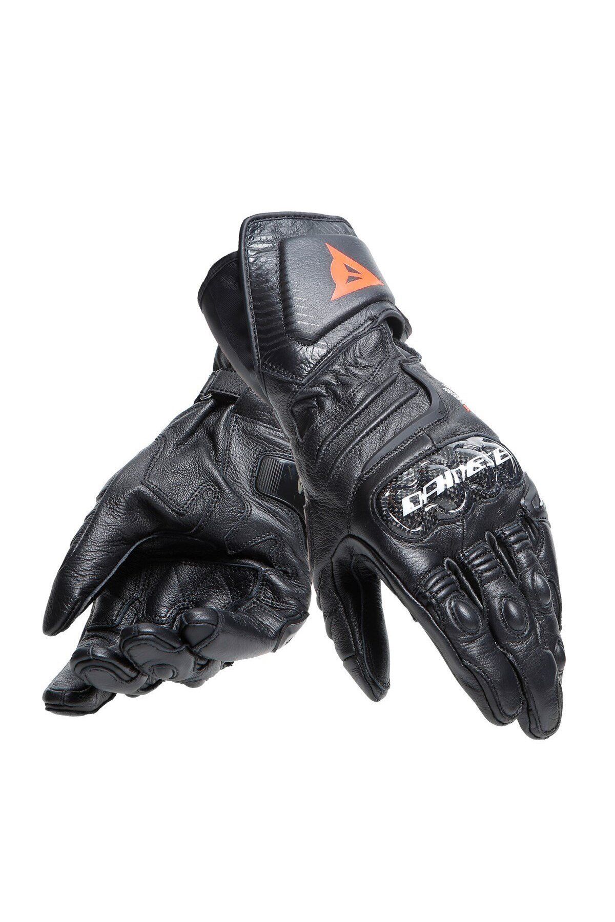 Dainese Carbon 4 Long Gloves Black Deri Eldiven