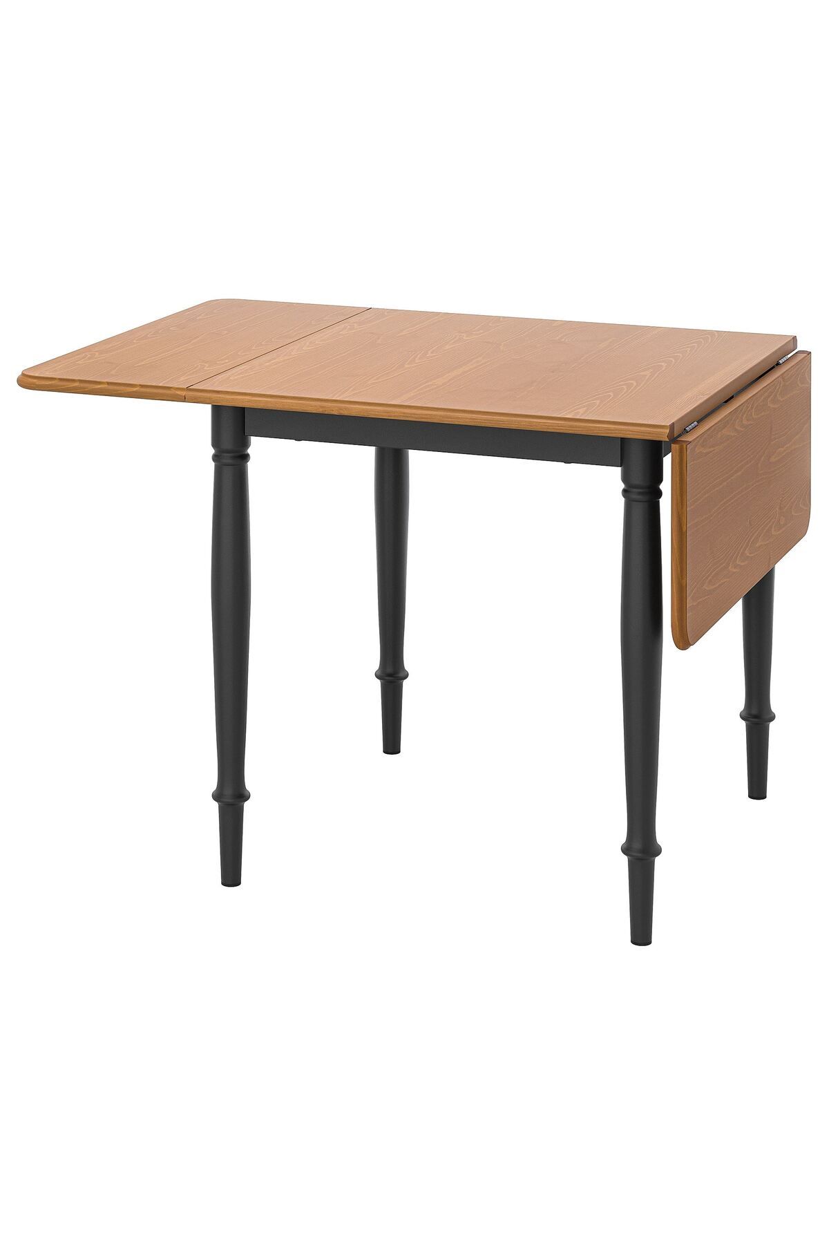 IKEA DANDERYD katlanır mutfak masası, çam kaplama-siyah, 2-4 kişilik, katlanabilir, 74/134x80 cm