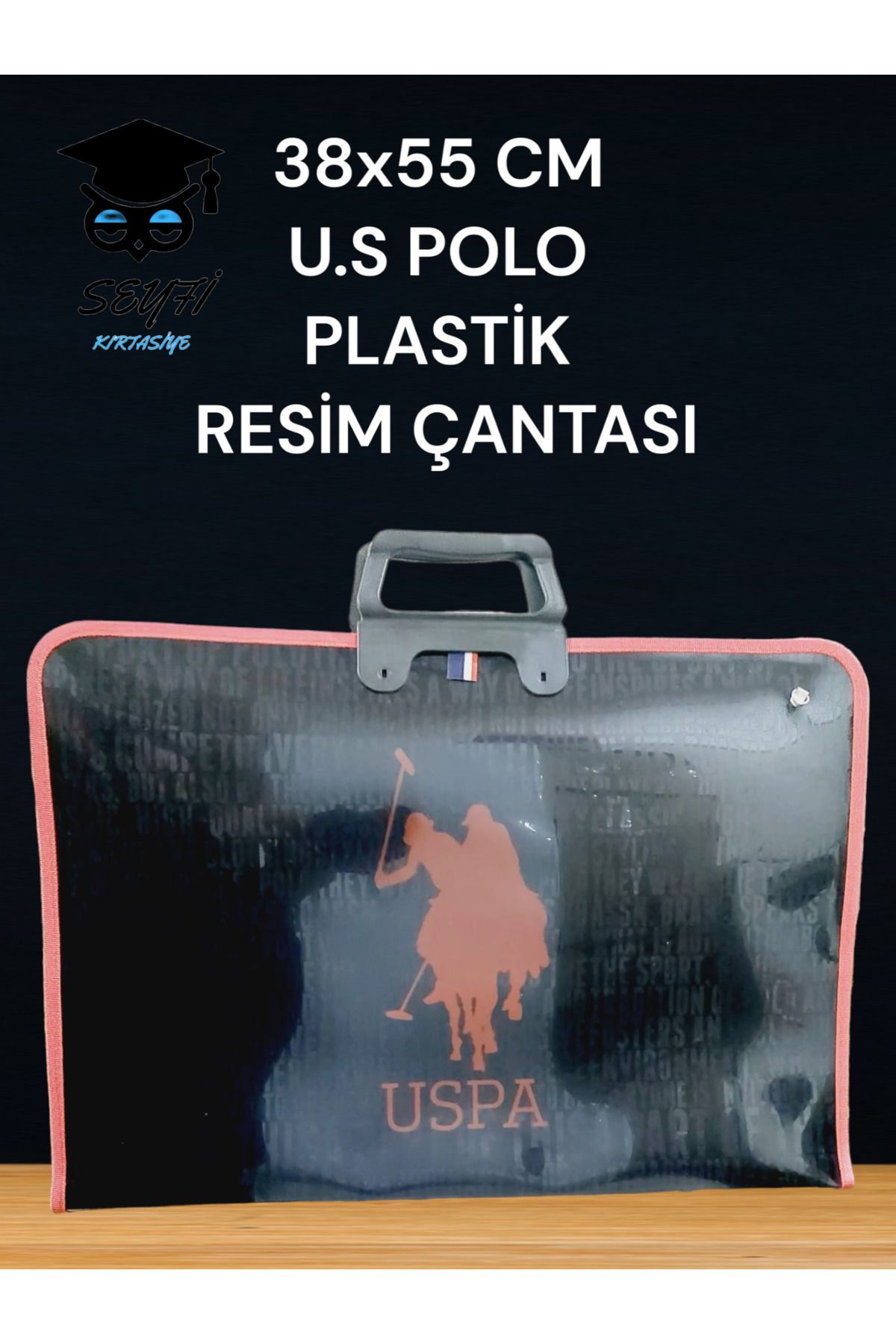 U.S. Polo Assn. 38x55 CM RESİM-PROJE-ÇİZİM ÇANTASI PLASTİK U.S POLO ASSN  ÜRÜN