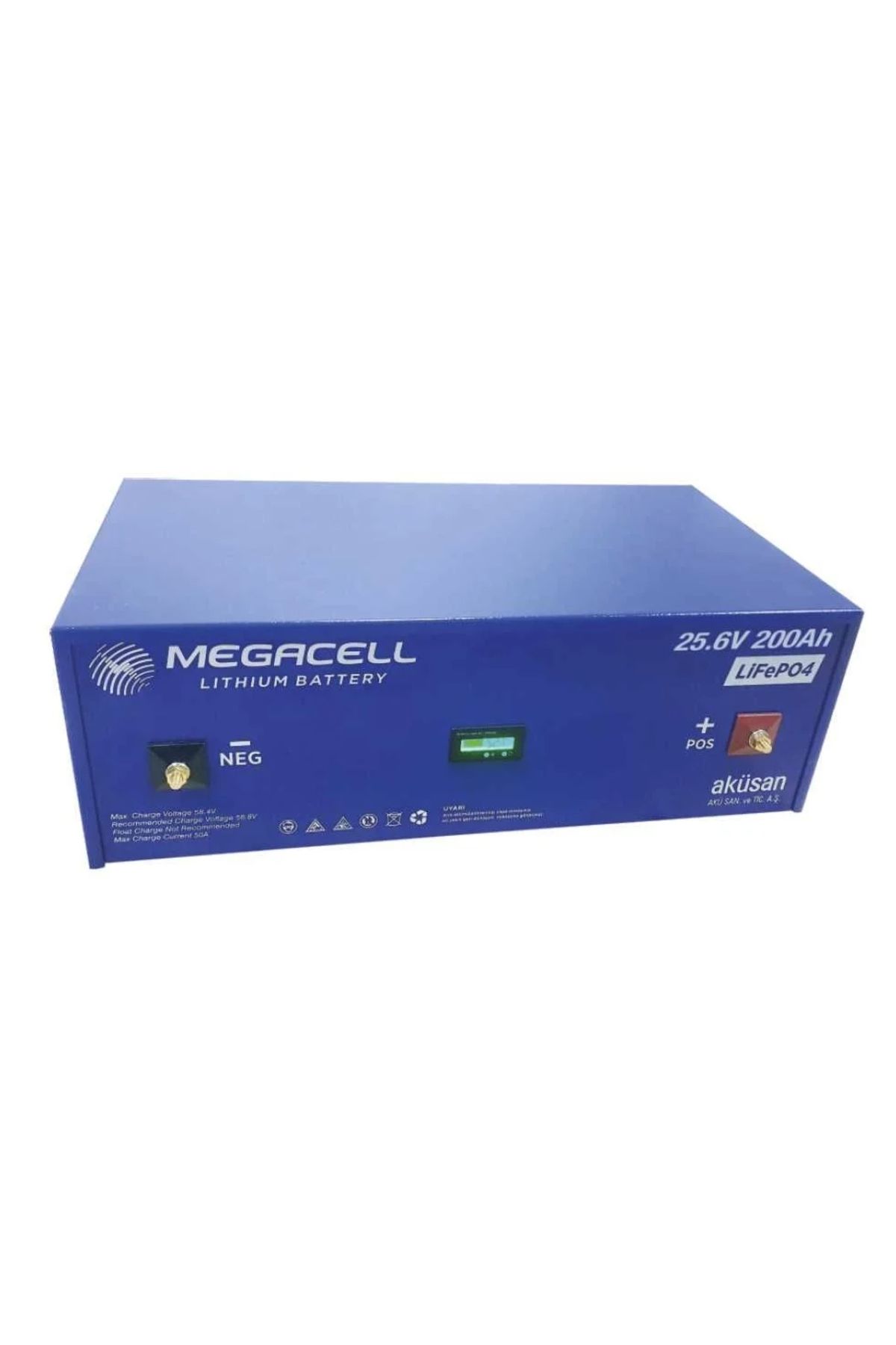 Megacell 25.6V 200Ah LiFePO4 Lityum Demir Fosfat Akü (Standart Model)
