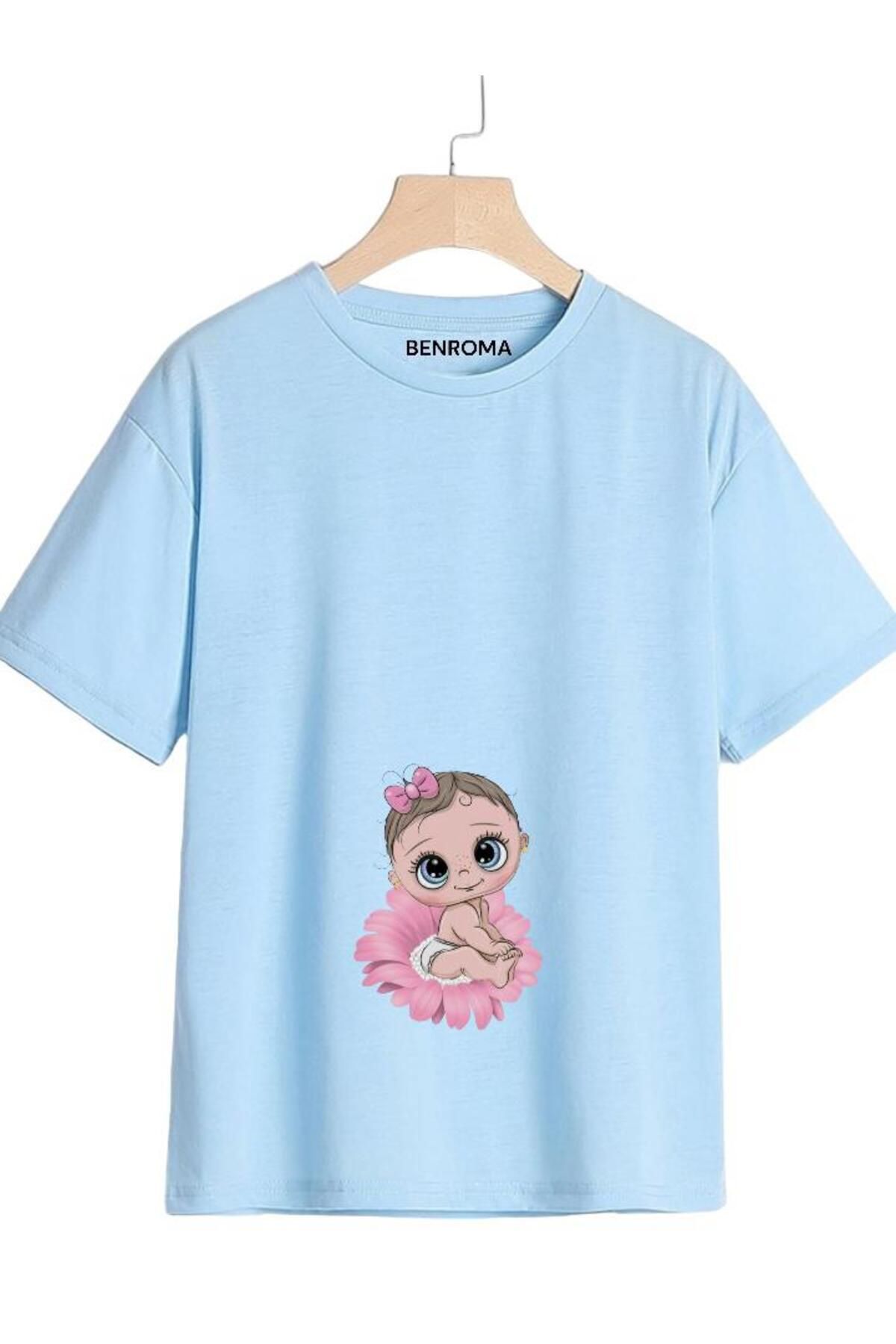BENROMA Baskılı Hamile T-Shirt