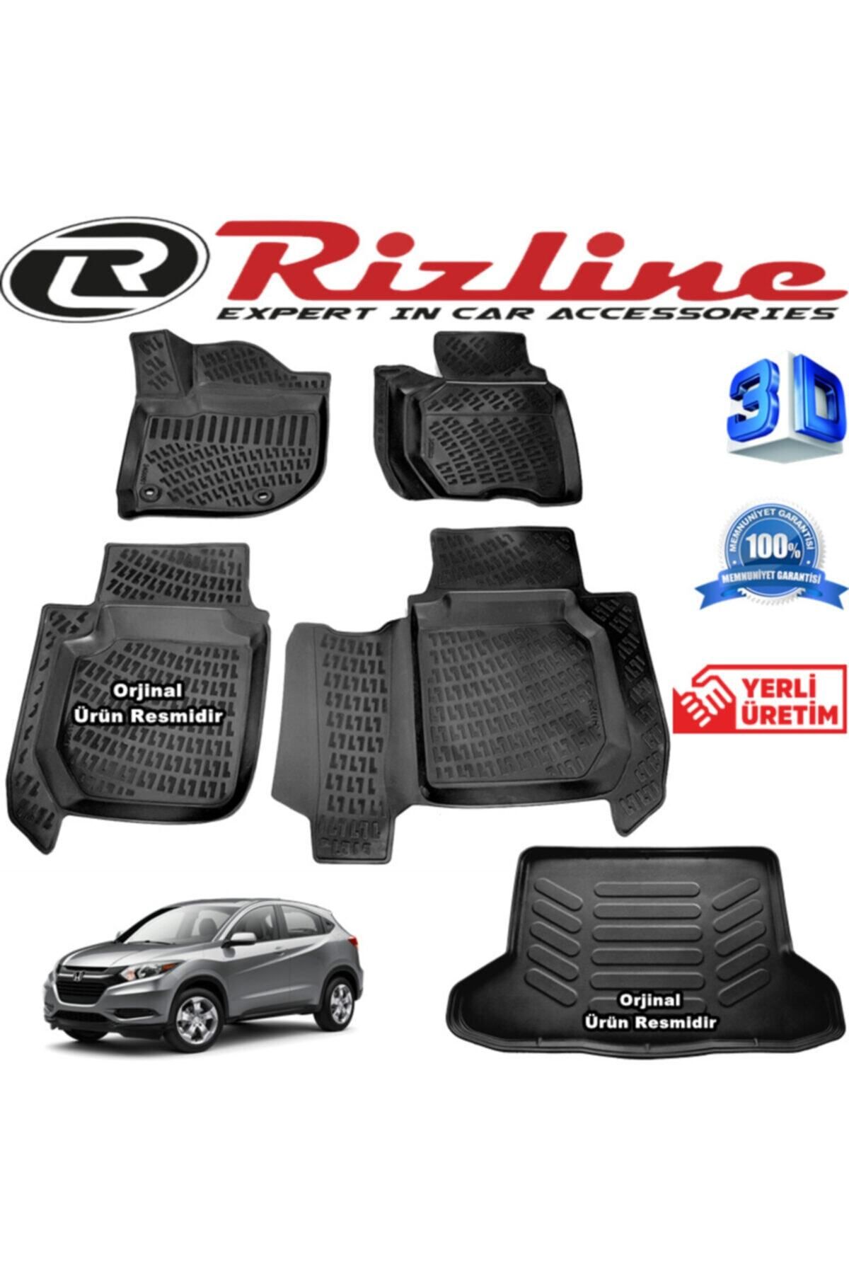 Rizline Honda Hrv 3d Paspas + 3d Bagaj Havuzu 2016 - 2020 Arası Siyah Set